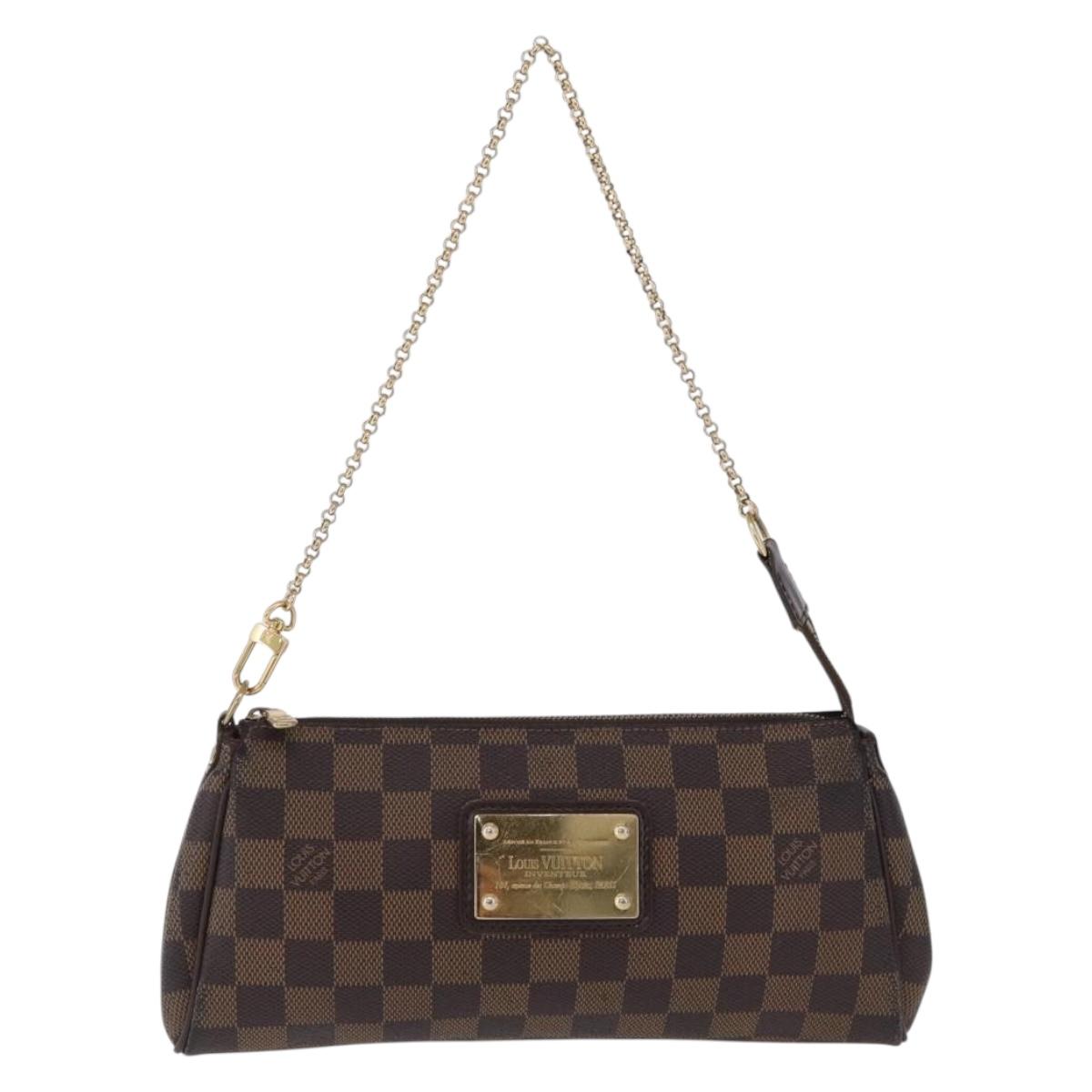 LOUIS VUITTON Damier Ebene Eva Shoulder Bag N55213 LV Auth 216275A