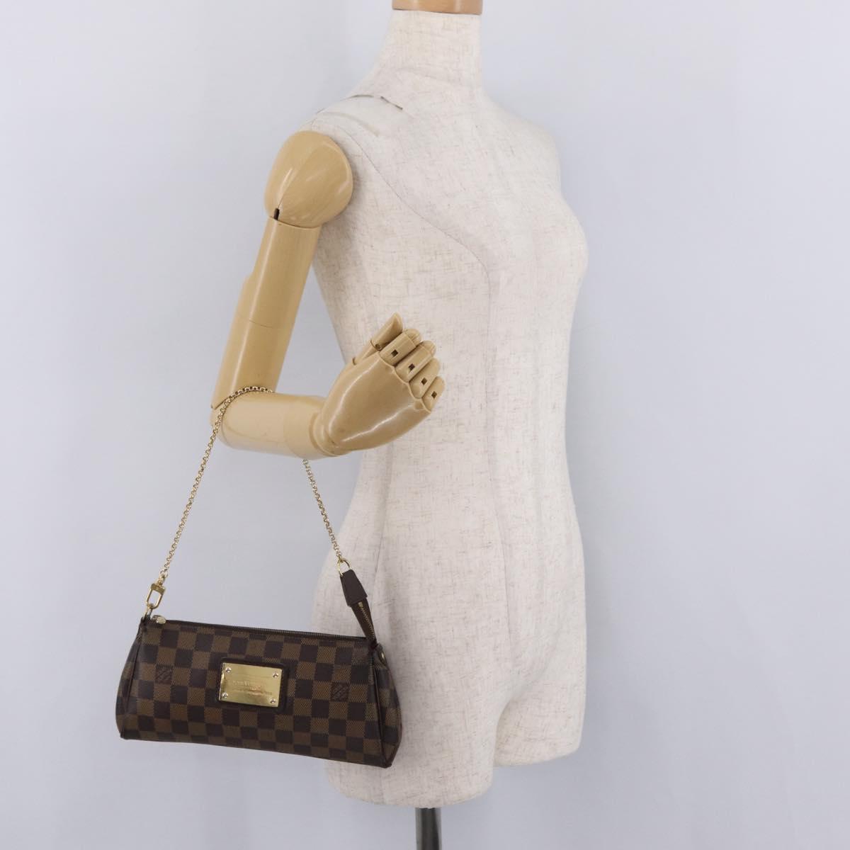 LOUIS VUITTON Damier Ebene Eva Shoulder Bag N55213 LV Auth 216275A