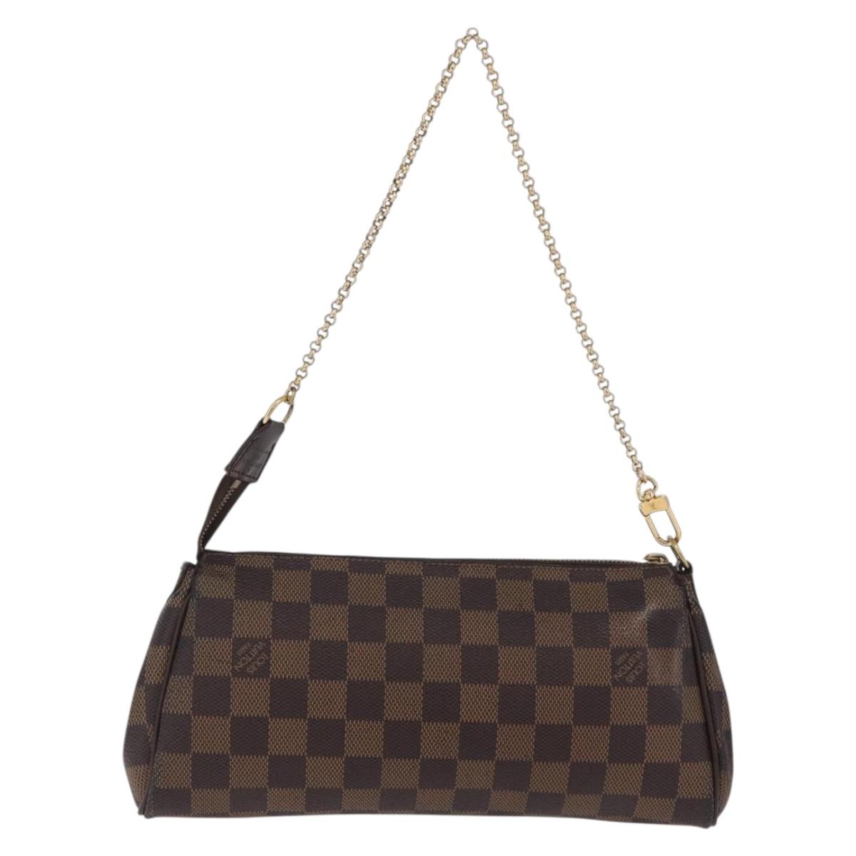 LOUIS VUITTON Damier Ebene Eva Shoulder Bag N55213 LV Auth 216275A