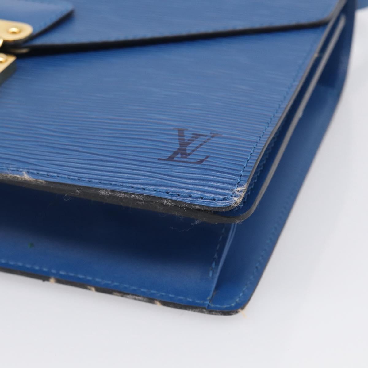 LOUIS VUITTON Epi Concorde Hand Bag Blue M52135 LV Auth 216288