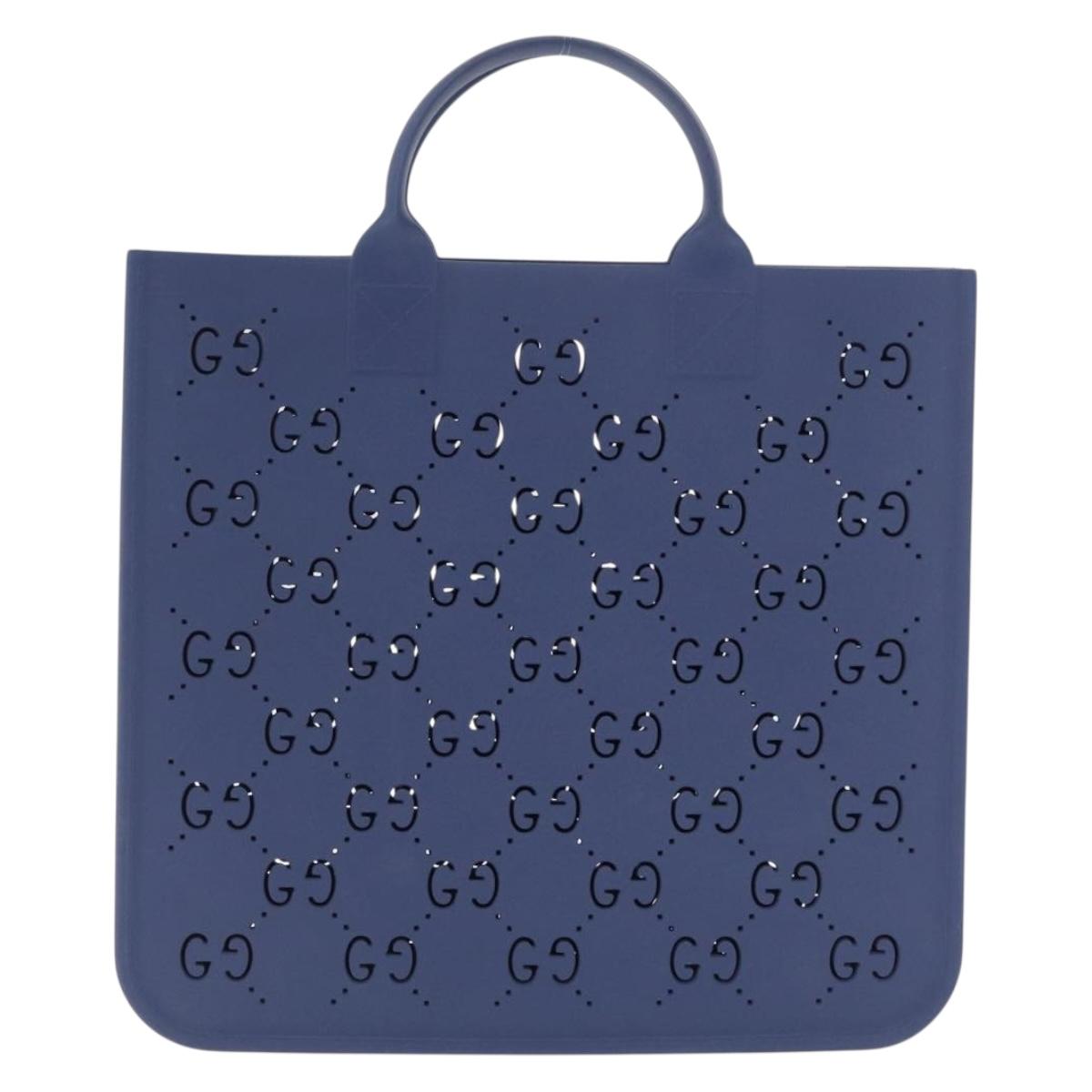 GUCCI GG Canvas Children's Tote Bag PVC Blue 679365 Auth 216291A