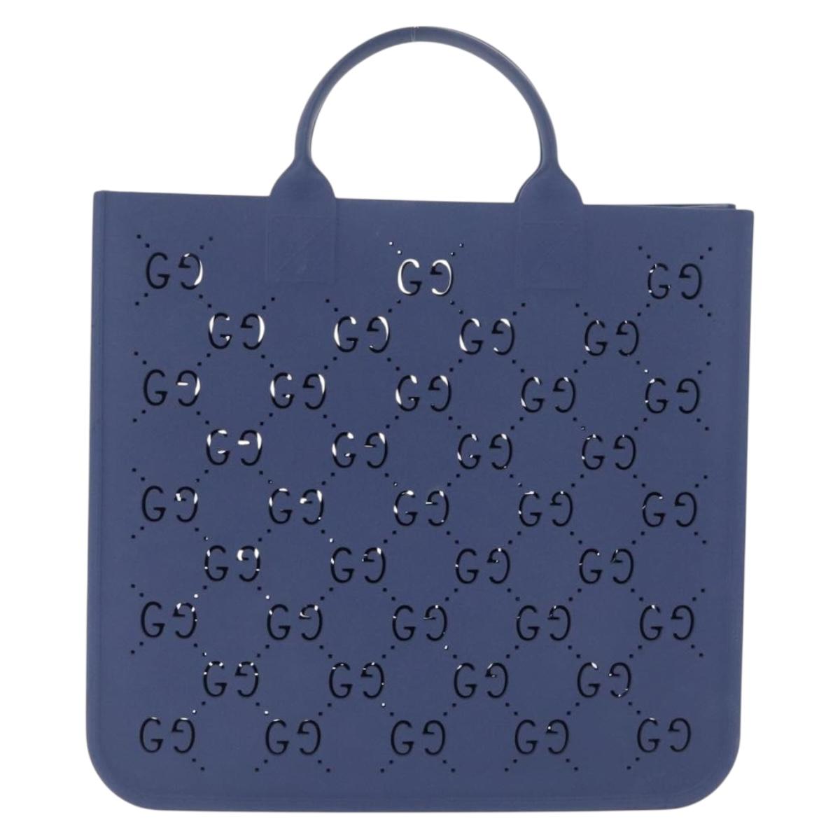 GUCCI GG Canvas Children's Tote Bag PVC Blue 679365 Auth 216291A