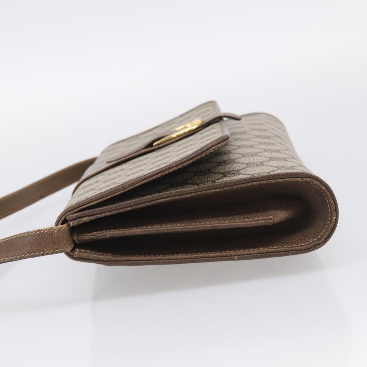 GUCCI GG Supreme Shoulder Bag PVC Beige Gold 904 02 050 Auth 216297