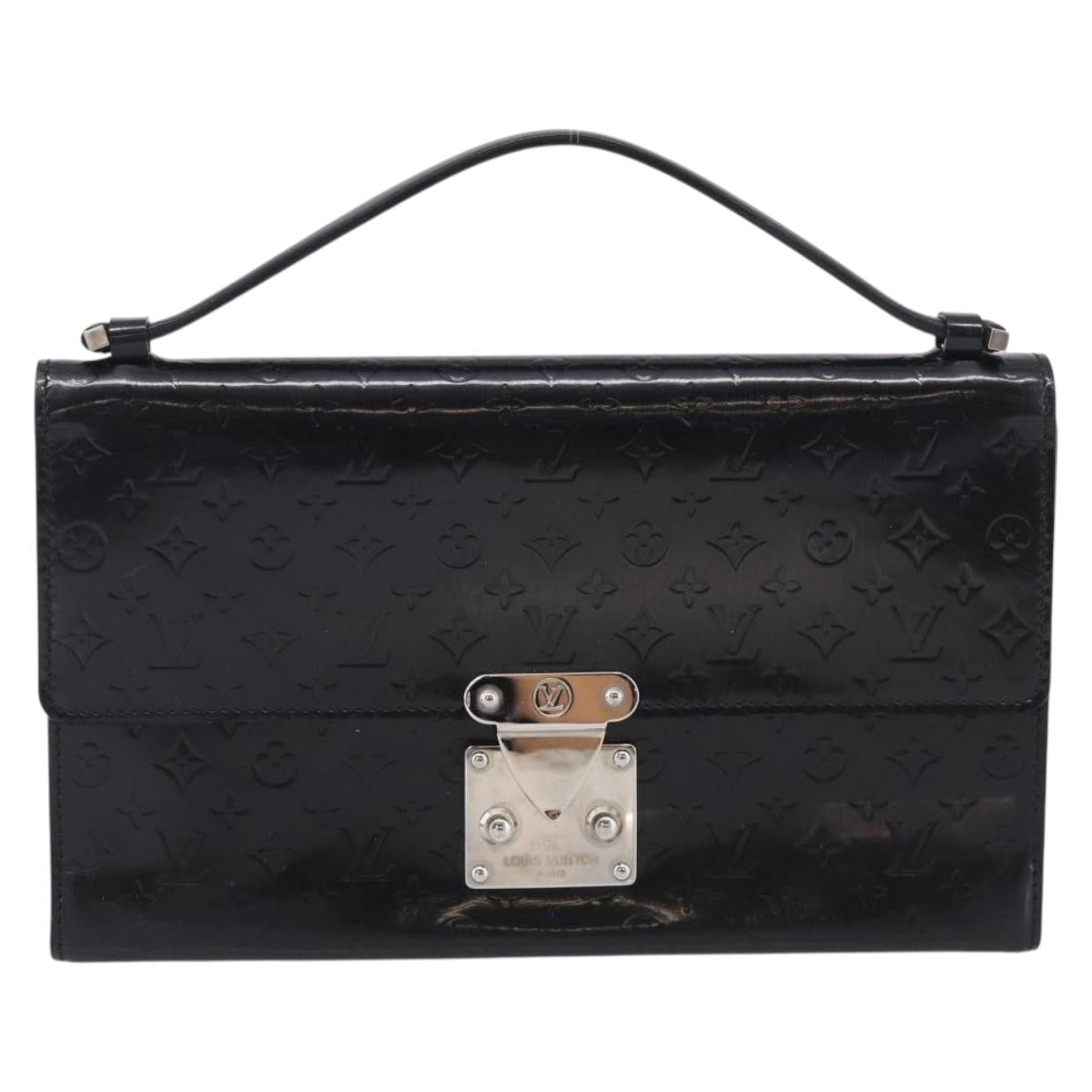 LOUIS VUITTON Monogram Mini Glace Anushka MM Clutch Bag Black M92230 Auth 216304