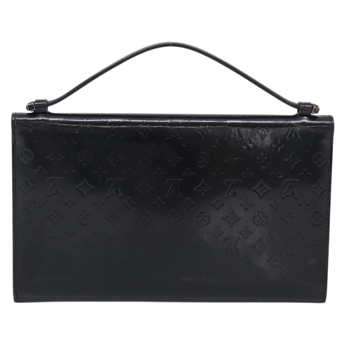 LOUIS VUITTON Monogram Mini Glace Anushka MM Clutch Bag Black M92230 Auth 216304