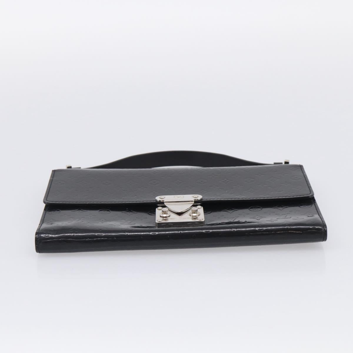 LOUIS VUITTON Monogram Mini Glace Anushka MM Clutch Bag Black M92230 Auth 216304