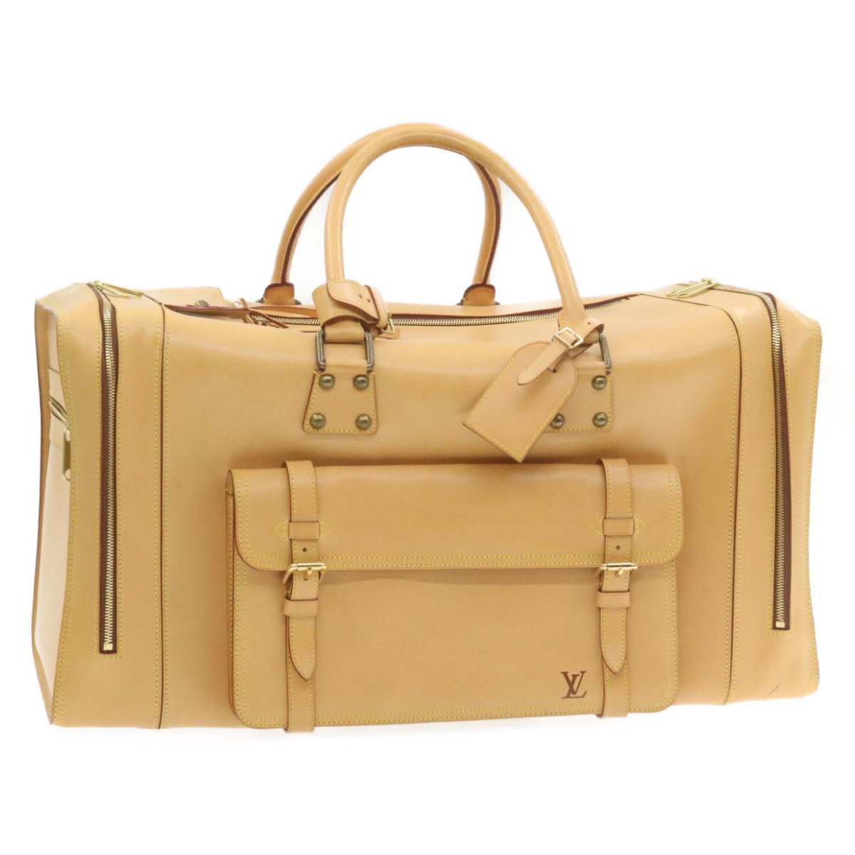 LOUIS VUITTON Nomad Travel Boston Bag Special order Beige LV Auth 22115SV
