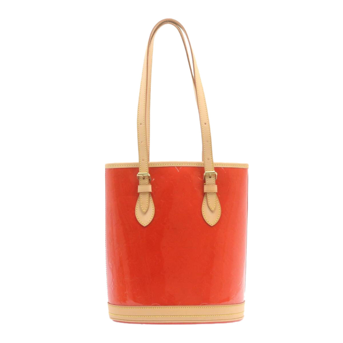 LOUIS VUITTON Monogram Vernis Bucket PM Shoulder Bag SP Order Rouge Auth 22324SM