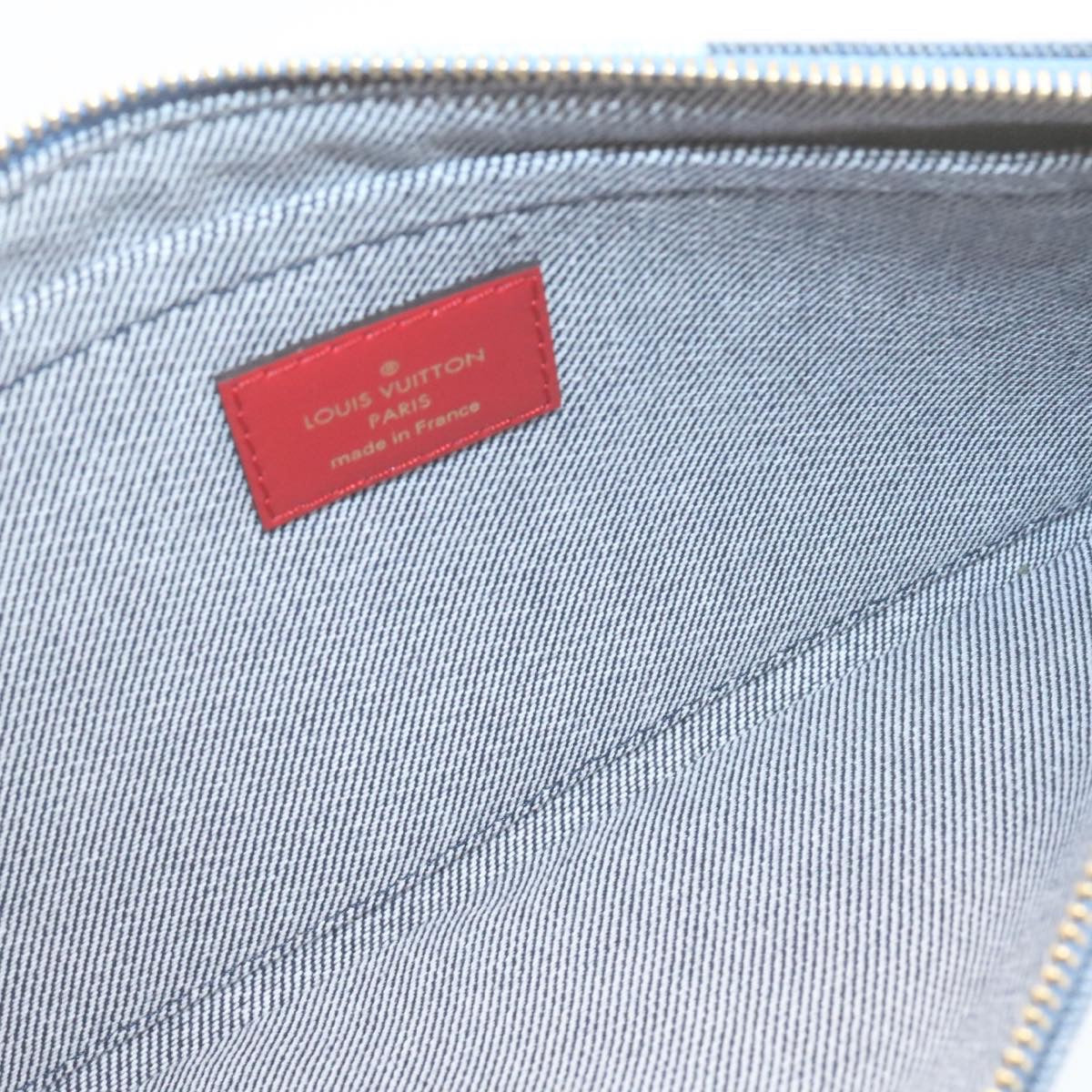 LOUIS VUITTON Monogram Denim Neverfull MM Tote Bag Blue M44981 LV Auth 22325SM