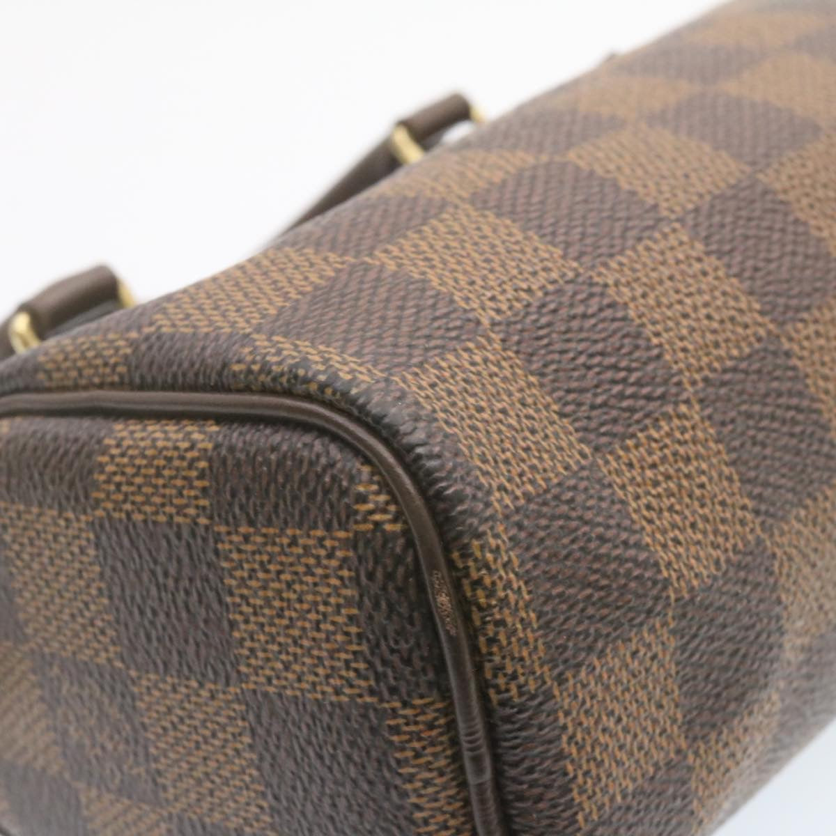 LOUIS VUITTON Damier Ebene Mini Speedy Hand Bag SP Order LV Auth 23260SM
