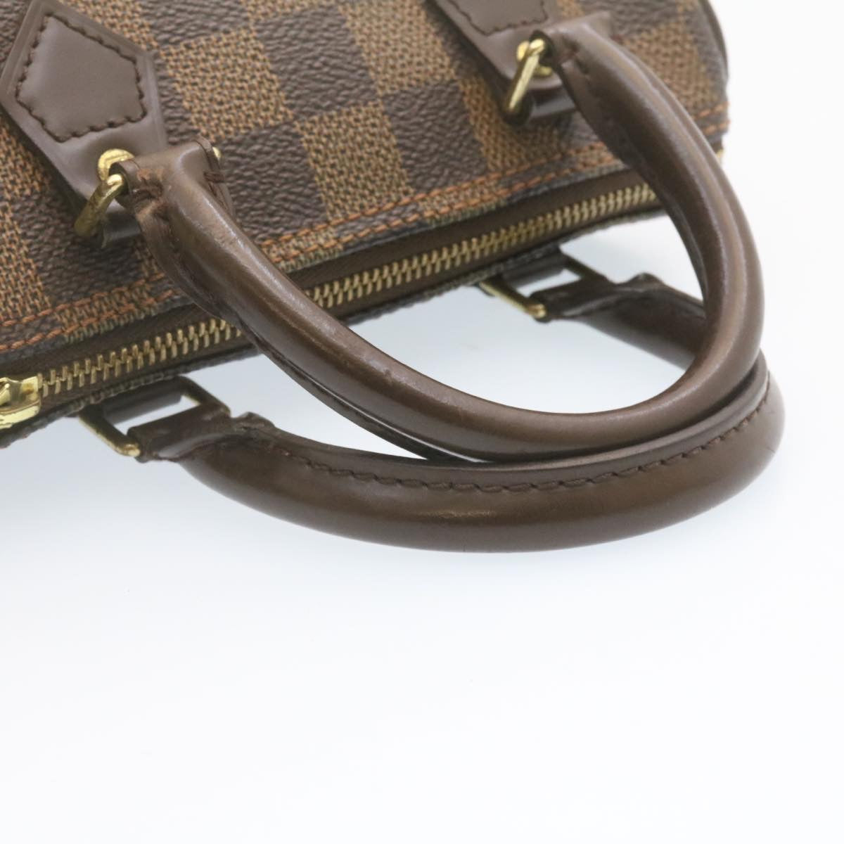 LOUIS VUITTON Damier Ebene Mini Speedy Hand Bag SP Order LV Auth 23260SM