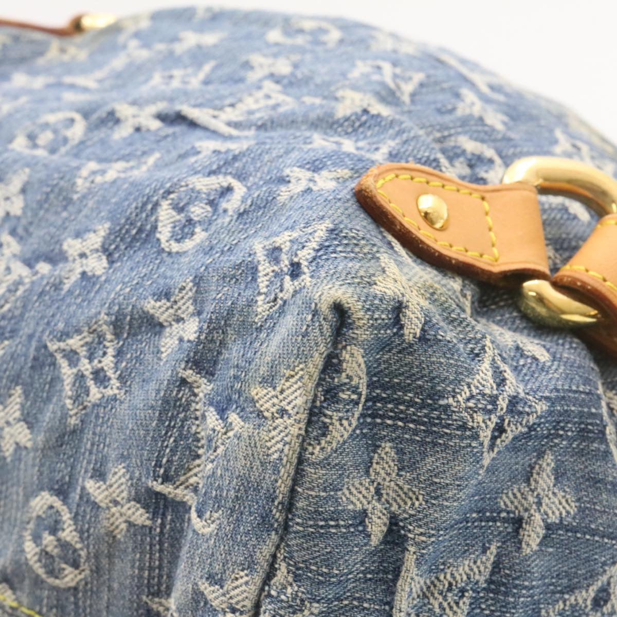 LOUIS VUITTON Monogram Denim Sac a Dos GM Backpack Blue M95056 LV Auth 23405V