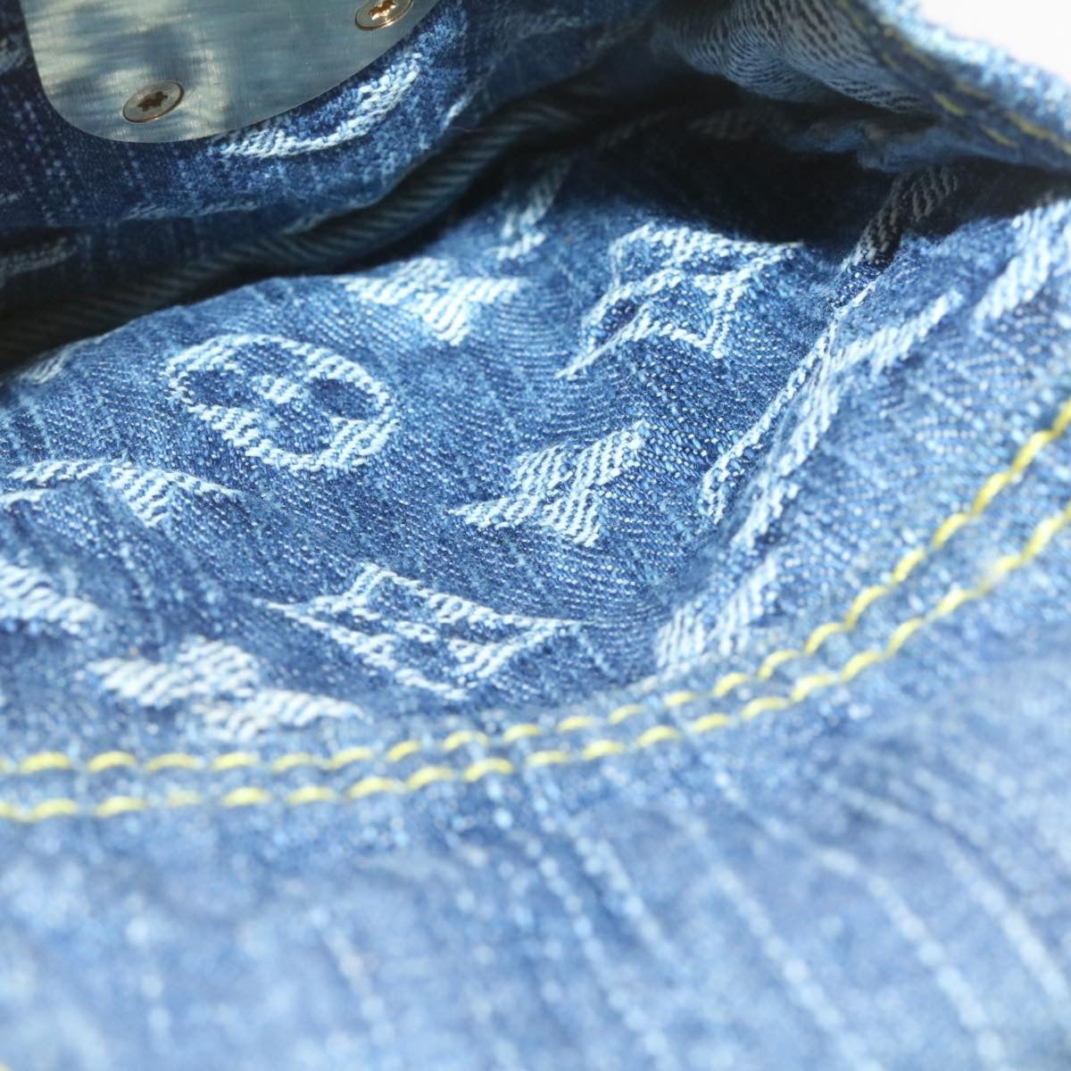 LOUIS VUITTON Monogram Denim Sac a Dos GM Backpack Blue M95056 LV Auth 23405V