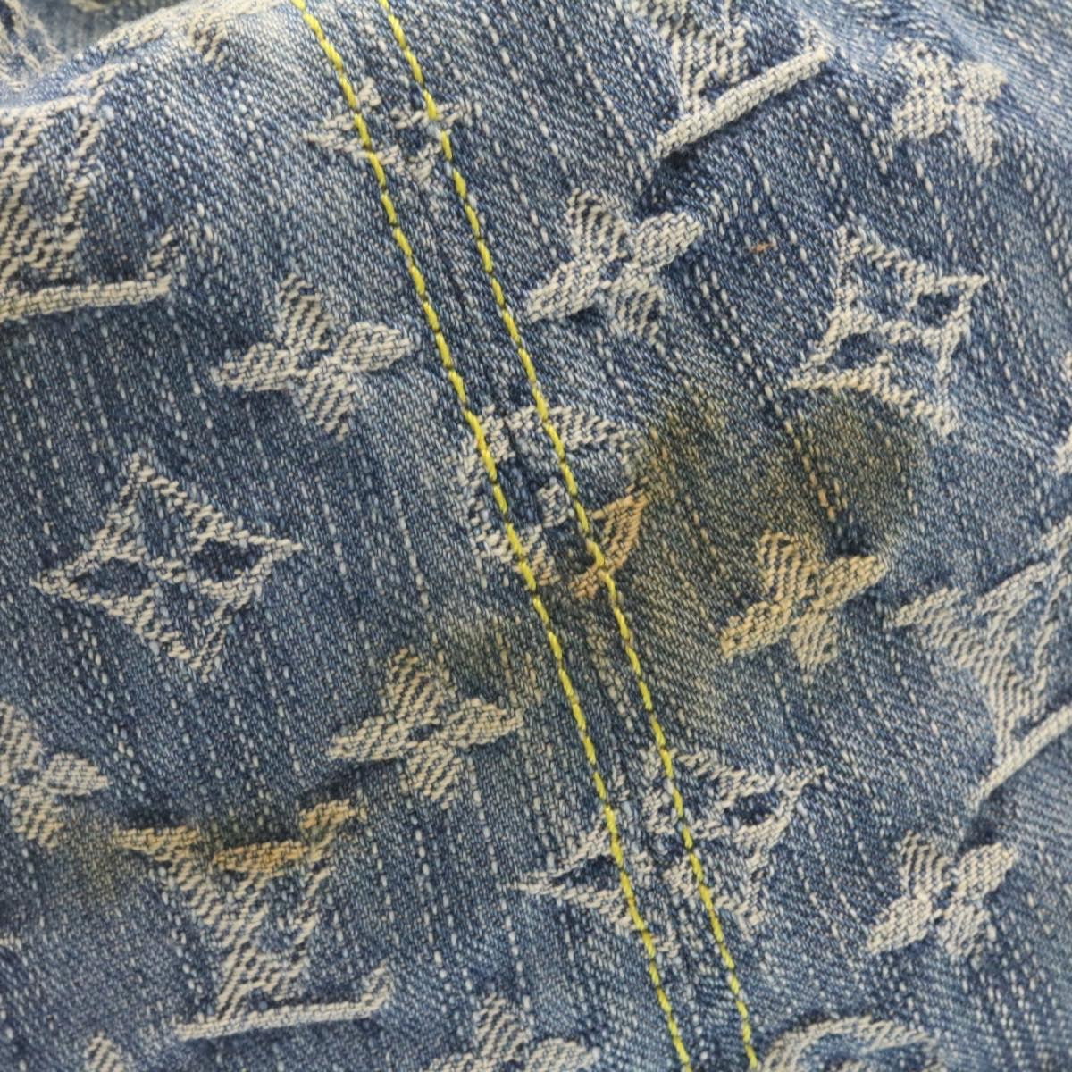 LOUIS VUITTON Monogram Denim Sac a Dos GM Backpack Blue M95056 LV Auth 23405V