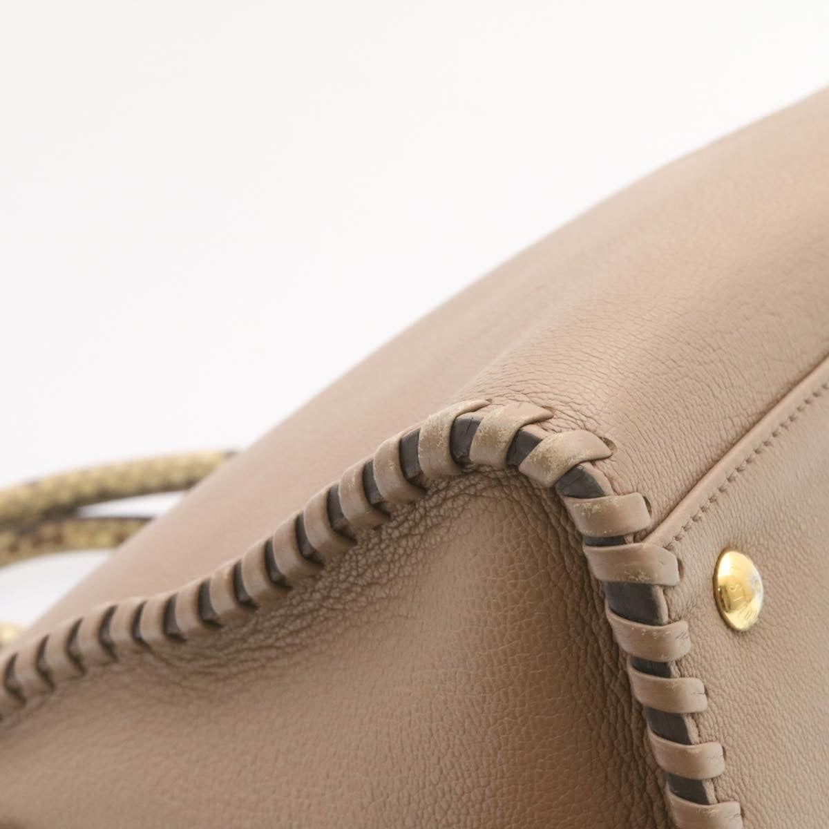LOUIS VUITTON Very Zip Tote Hand Bag Leather Snake Skin N94301 LV Auth 24504SM