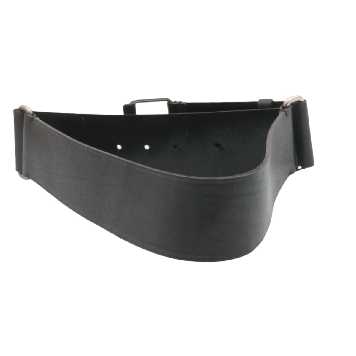 GUCCI Belt Leather Black Auth 24743