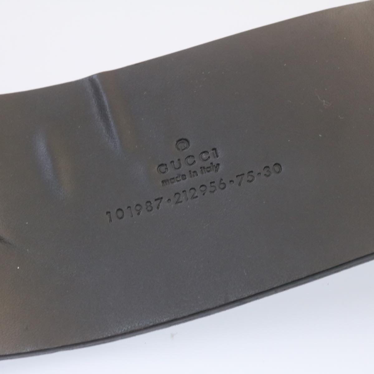 GUCCI Belt Leather Black Auth 24743