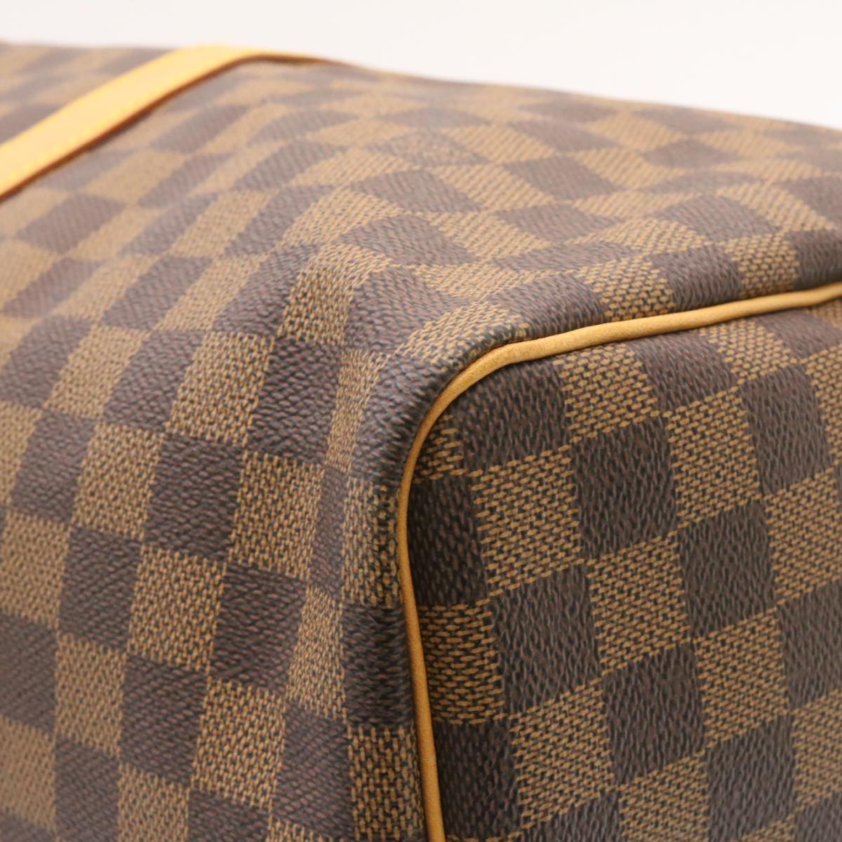 LOUIS VUITTON Damier Ebene Keepall 45 Boston Bag LV Auth 26495S