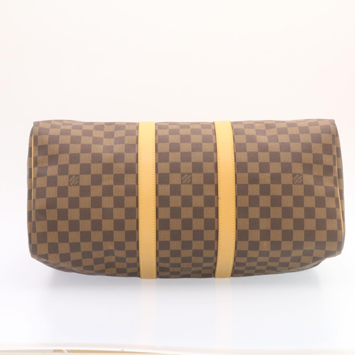 LOUIS VUITTON Damier Ebene Keepall 45 Boston Bag LV Auth 26495S