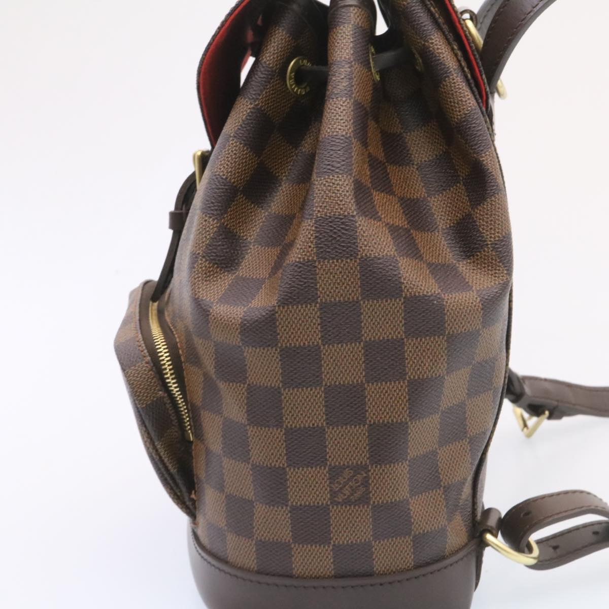 LOUIS VUITTON Damier Ebene Montsouris MM Backpack N51143 LV Auth 26498SAM