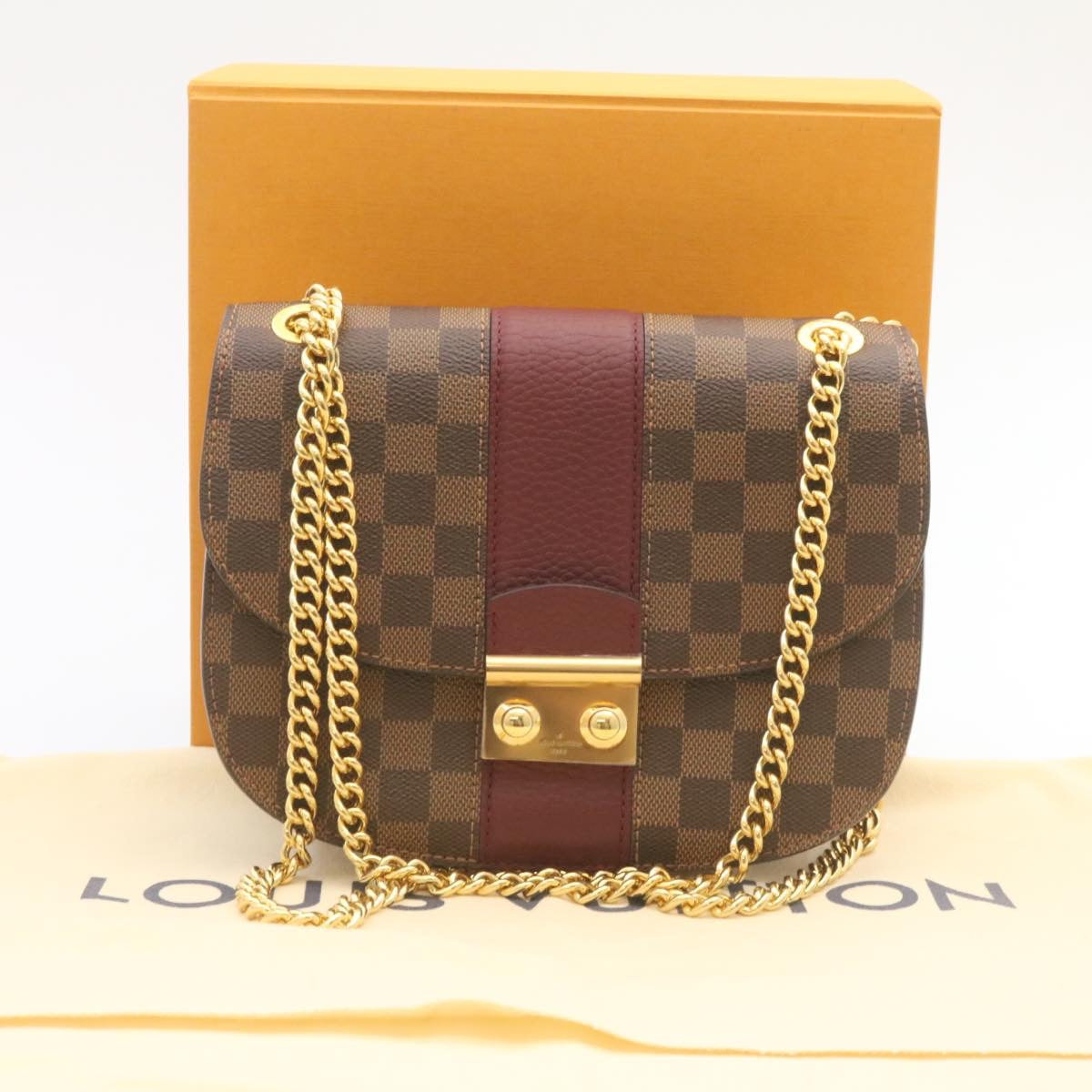 LOUIS VUITTON Damier Ebene Wight Chain Shoulder Bag N64420 LV Auth 27625SAV