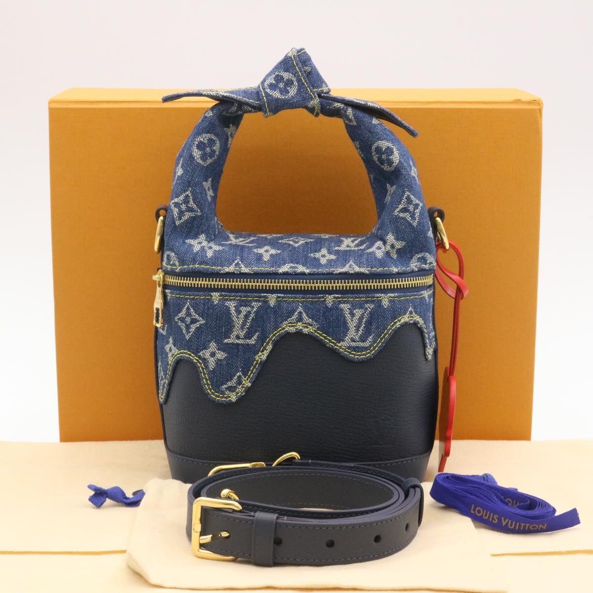 LOUIS VUITTON MonogramDenim drip Japanese cruiser ShoulderBag M45970 Auth 28766SM