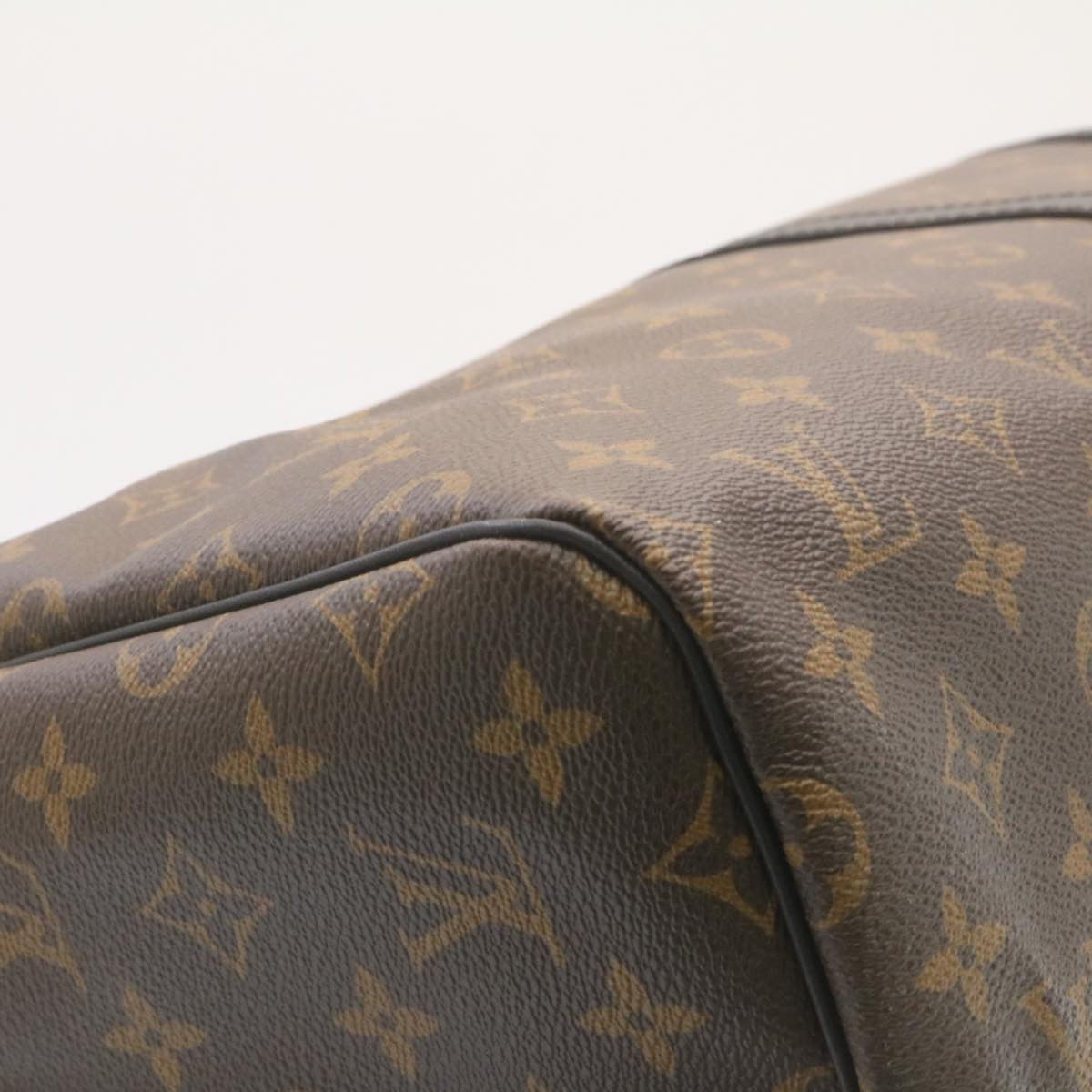 LOUIS VUITTON Monogram Macassar Keepall Bandouliere 55 M56714 Auth 28882S