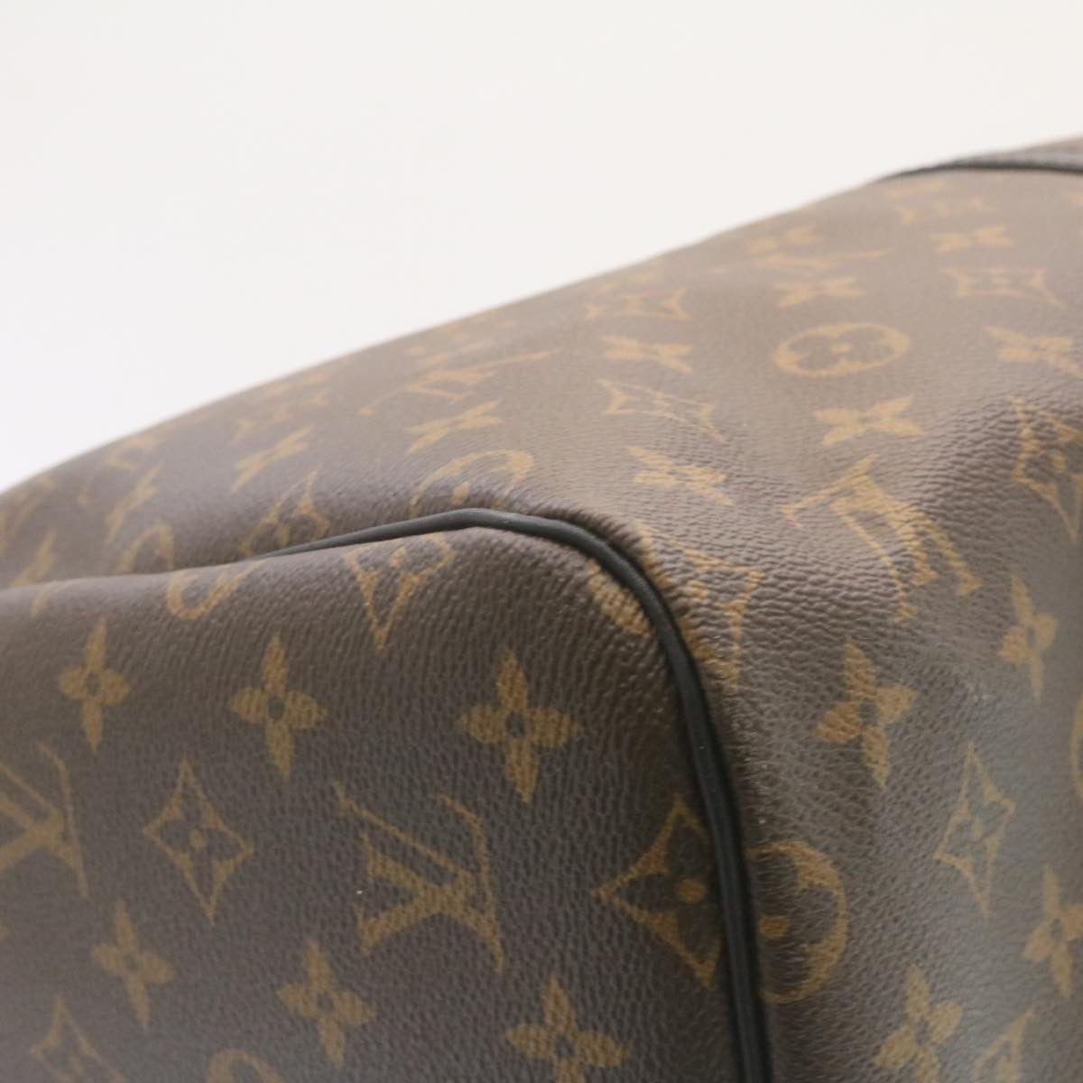 LOUIS VUITTON Monogram Macassar Keepall Bandouliere 55 M56714 Auth 28882S