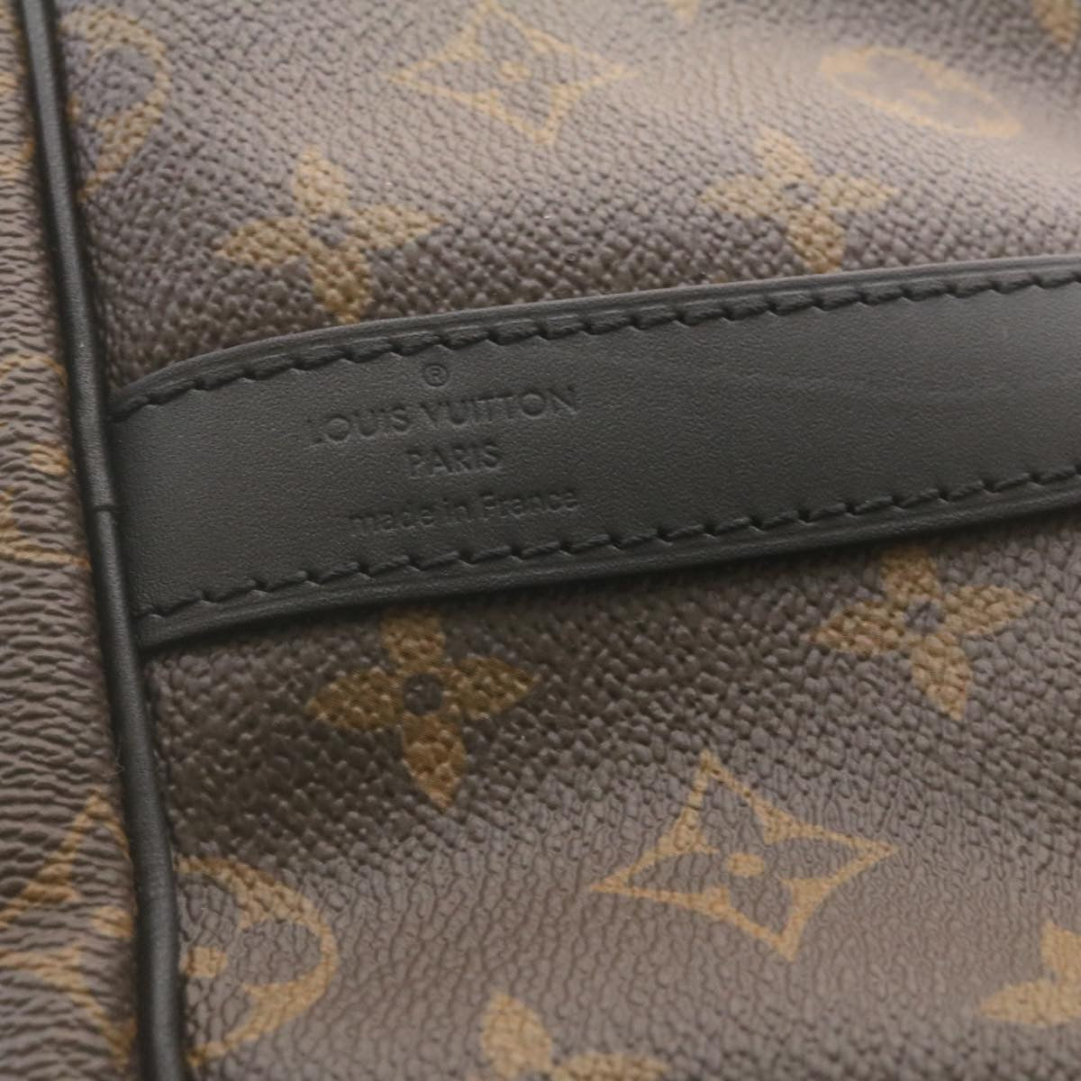 LOUIS VUITTON Monogram Macassar Keepall Bandouliere 55 M56714 Auth 28882S