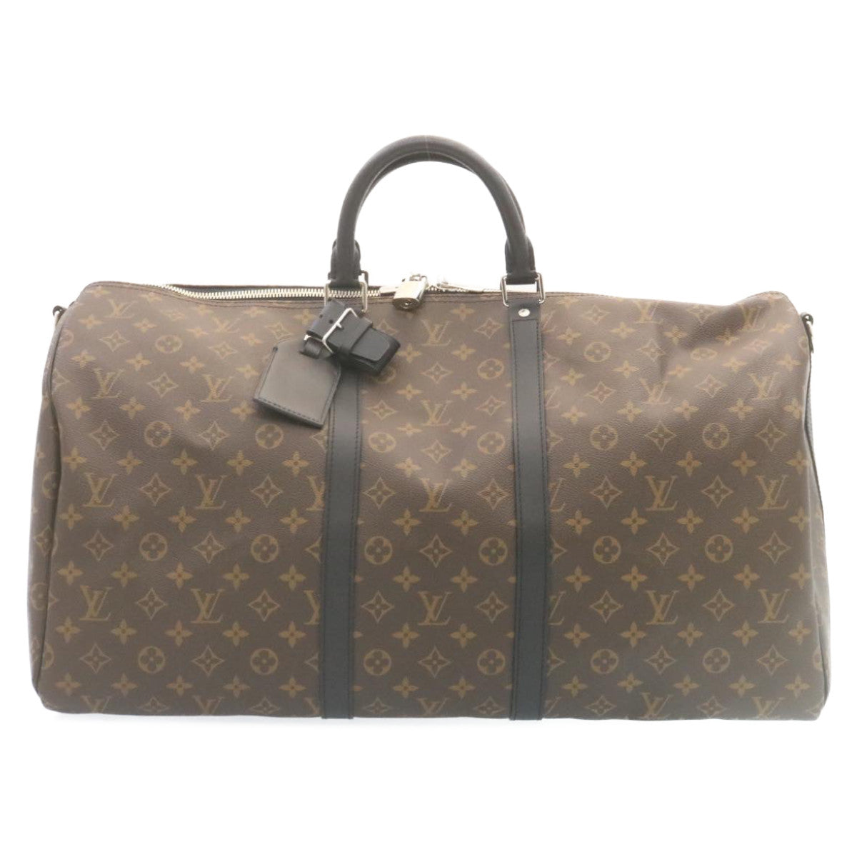 LOUIS VUITTON Monogram Macassar Keepall Bandouliere 55 M56714 Auth 28882S