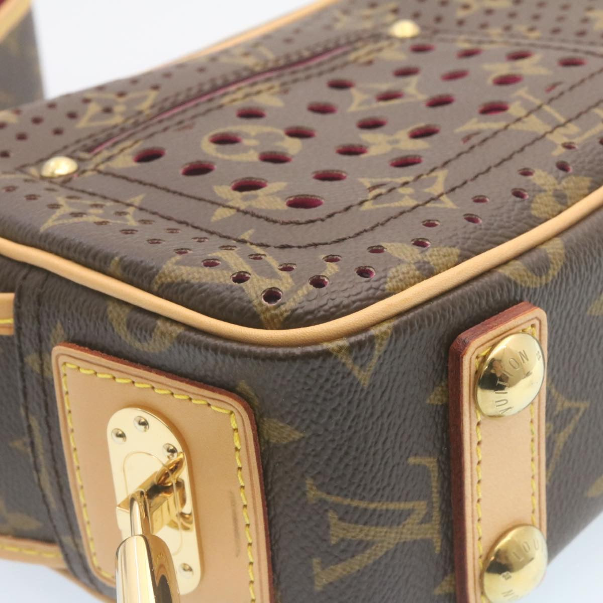 LOUIS VUITTON Monogram Perfo Mini Trocadero Shoulder Bag M95175 LV Auth 28917SAV