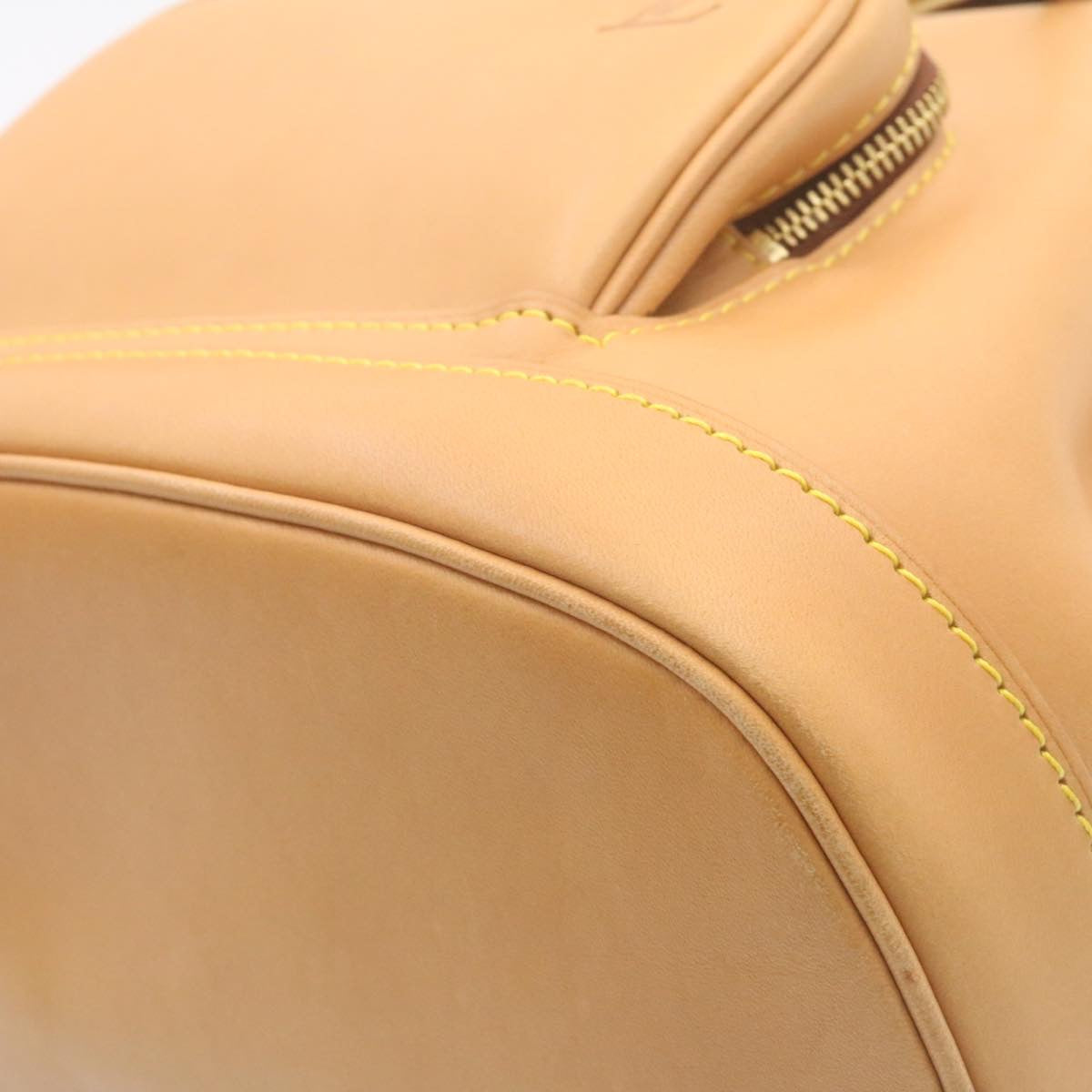 LOUIS VUITTON Nomad leather Montsouris MM Backpack SPO Beige LV Auth 28931SV