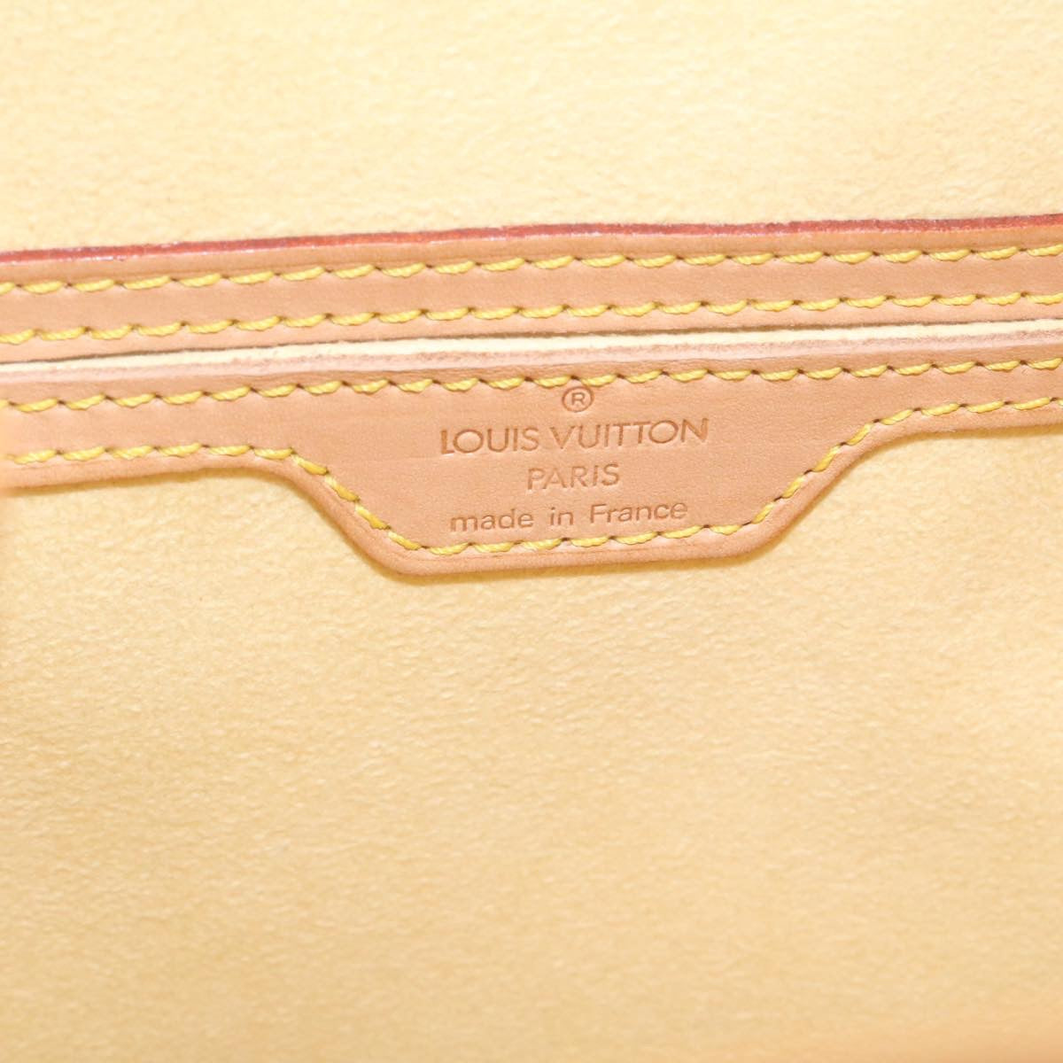 LOUIS VUITTON Nomad leather Montsouris MM Backpack SPO Beige LV Auth 28931SV