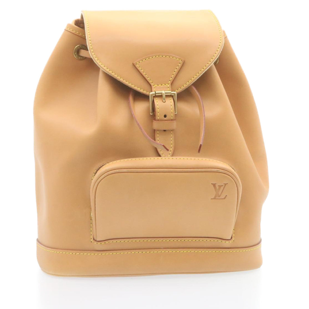 LOUIS VUITTON Nomad leather Montsouris MM Backpack SPO Beige LV Auth 28931SV