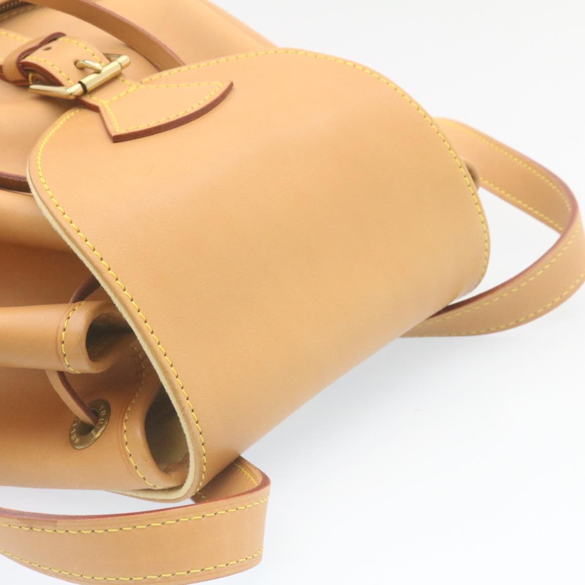 LOUIS VUITTON Nomad leather Montsouris MM Backpack SPO Beige LV Auth 28931SV