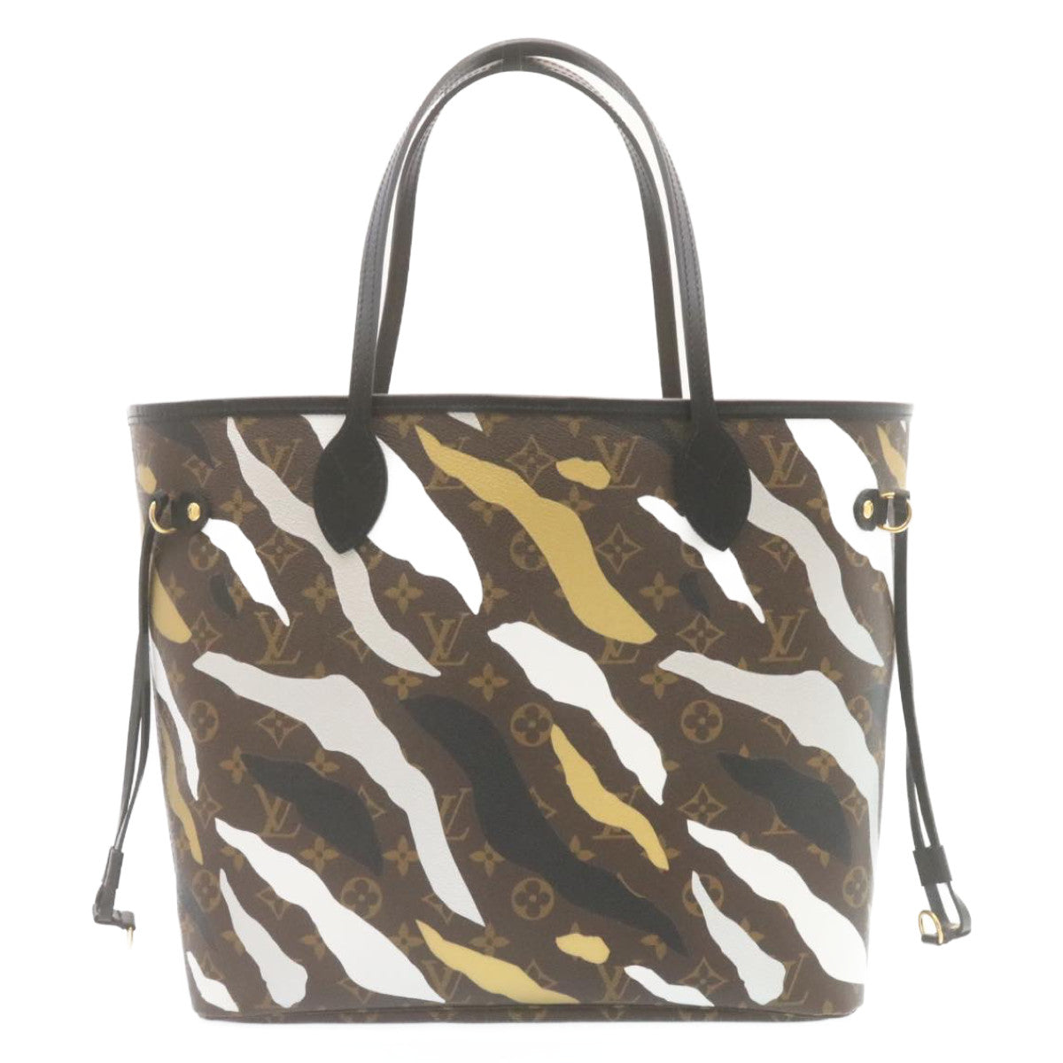LOUIS VUITTON × LOL Monogram Camouflage Neverfull MM Tote Bag M45201 Auth 29024S