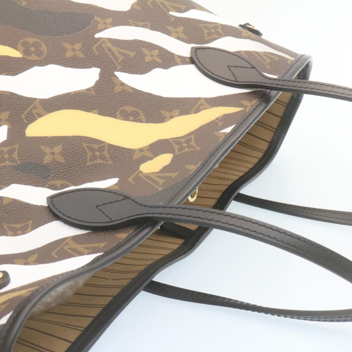 LOUIS VUITTON × LOL Monogram Camouflage Neverfull MM Tote Bag M45201 Auth 29024S