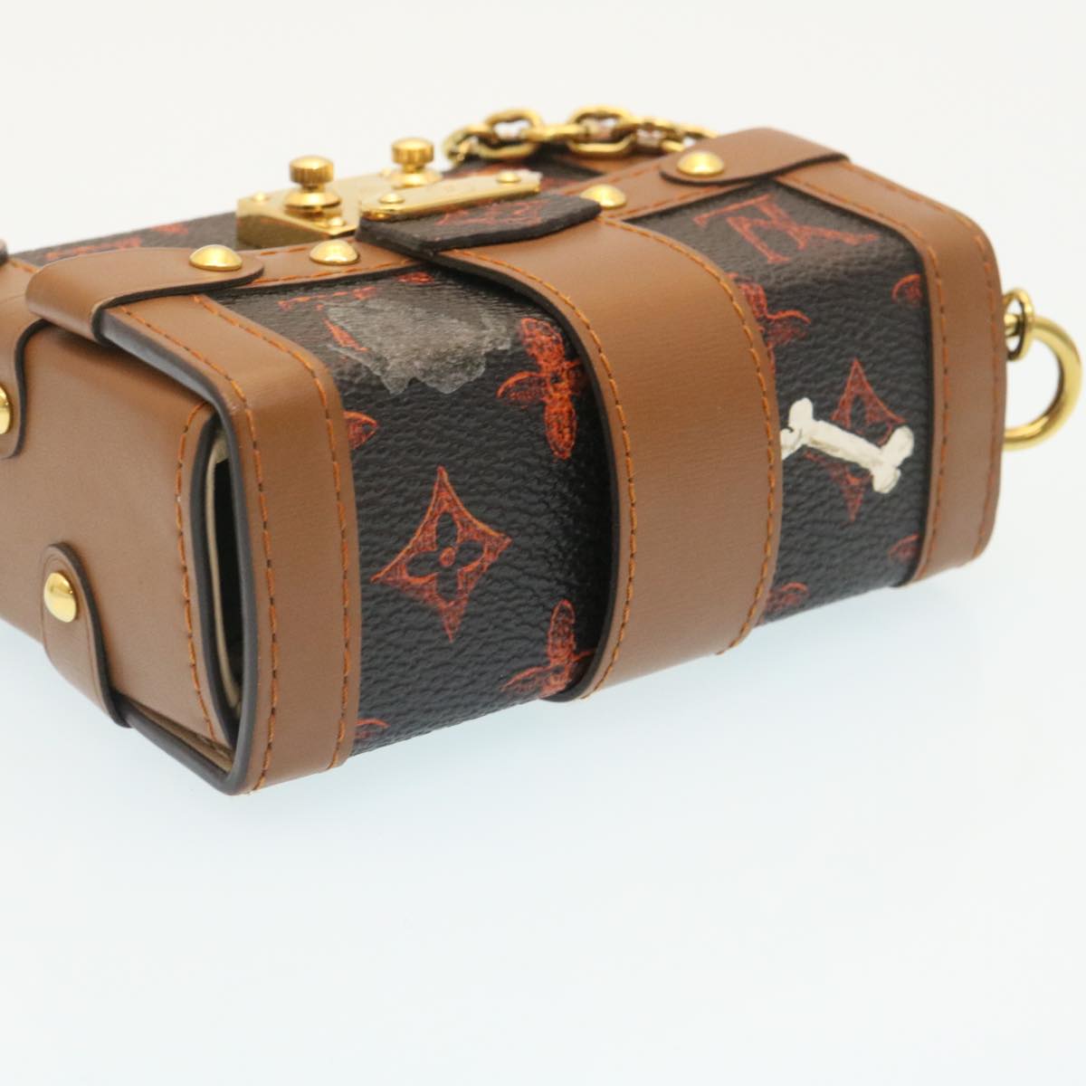 LOUIS VUITTON Monogram Catgram Essential Trunk Pouch M63892 LV Auth 29169SM