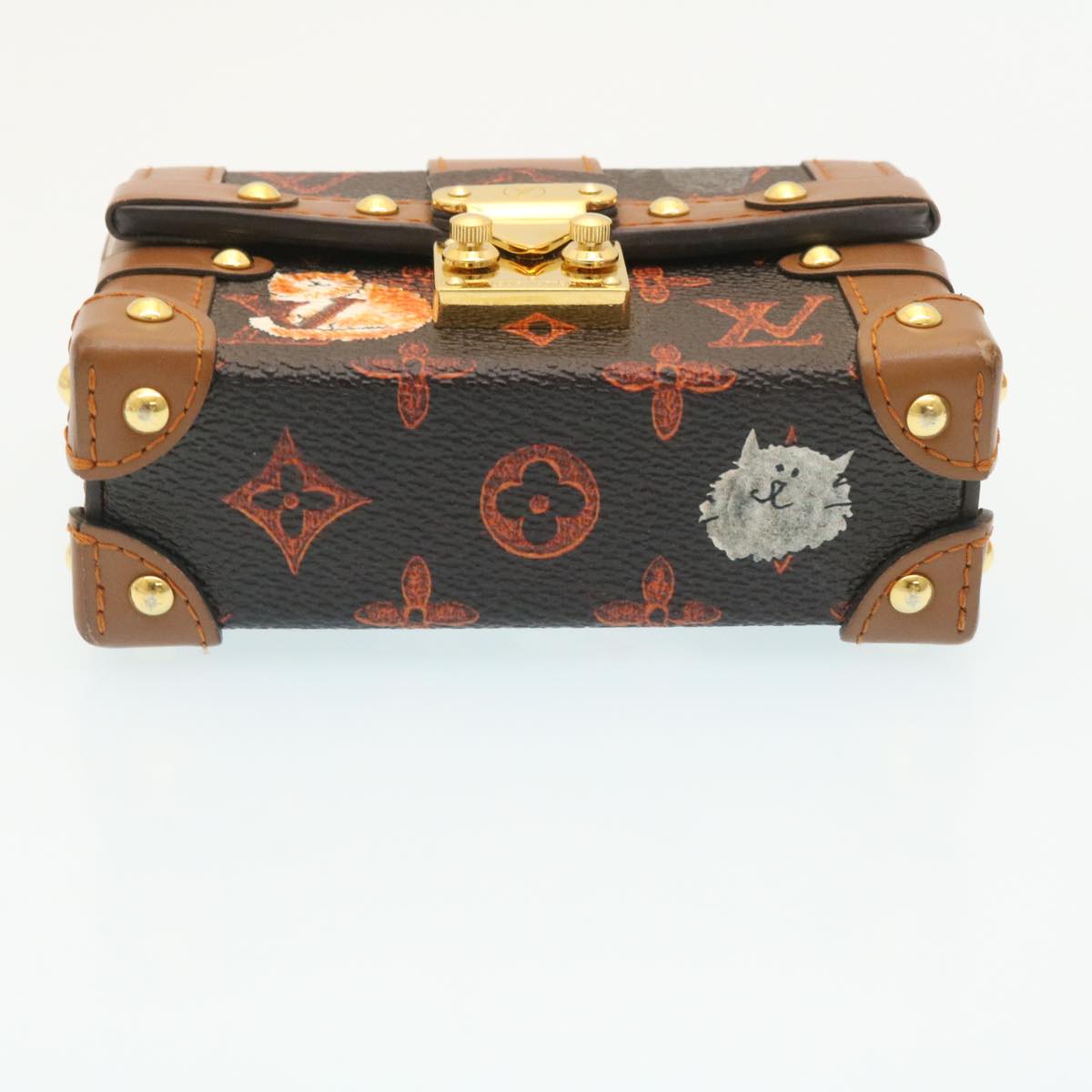 LOUIS VUITTON Monogram Catgram Essential Trunk Pouch M63892 LV Auth 29169SM