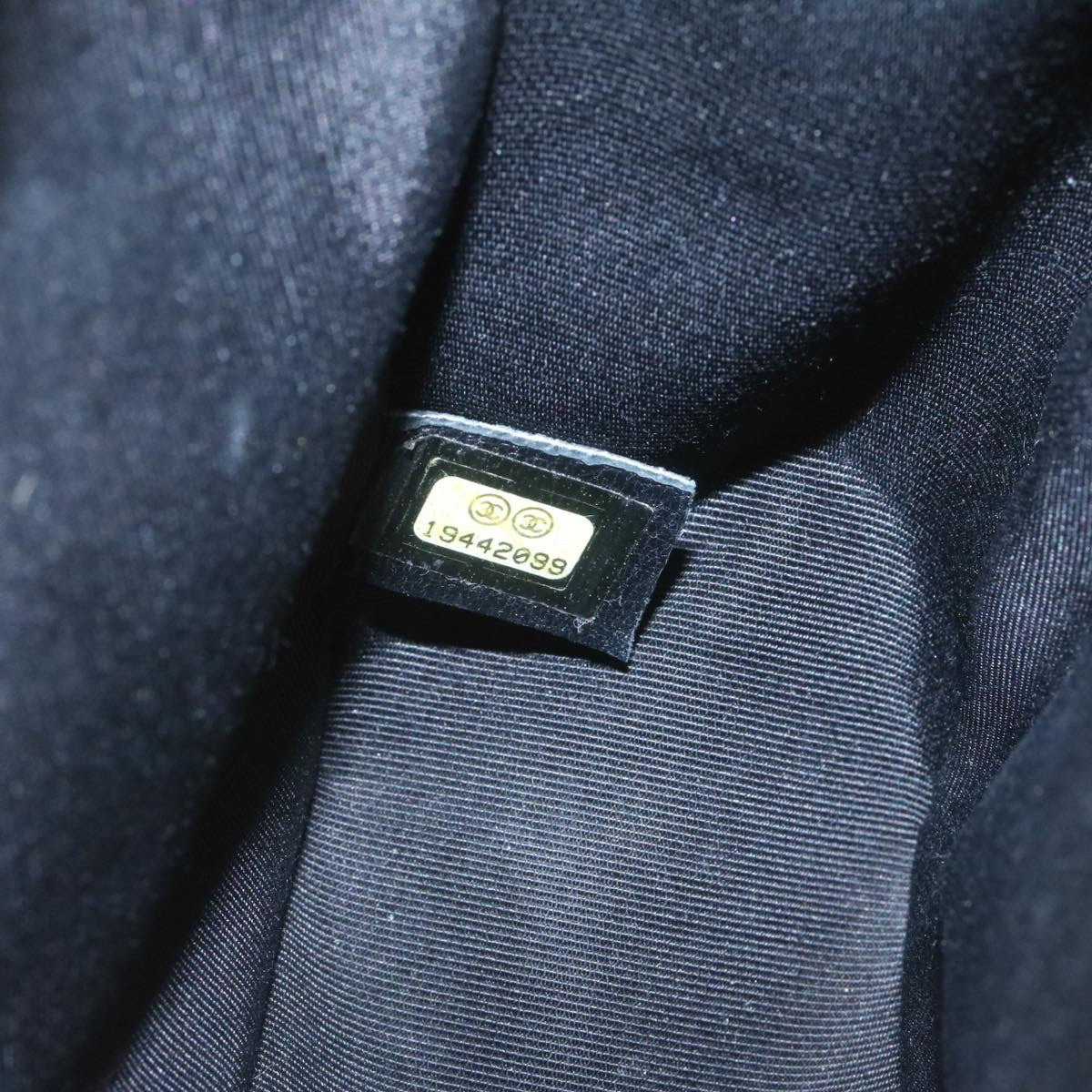 CHANEL Matelasse Boy Chanel Chain Shoulder Bag Lamb Skin Black CC Auth 29190A