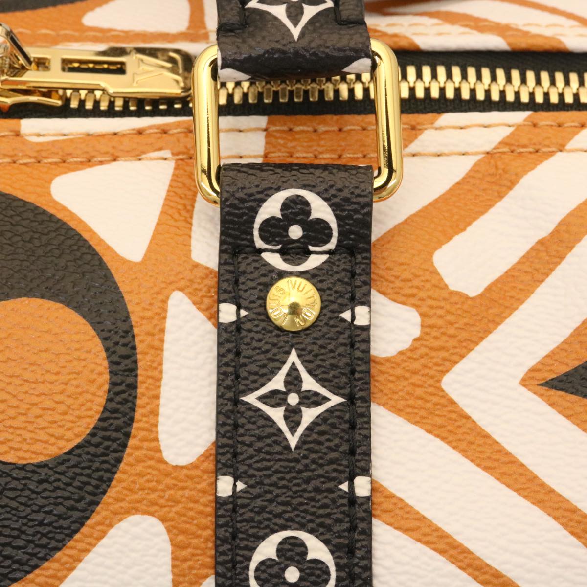 LOUIS VUITTON LV Crafty Keepall Bandouliere 45 Boston Caramel M45473 Auth 29194S