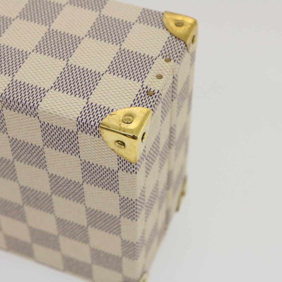 LOUIS VUITTON Damier Azur Coffret Polyvalent Jewelry Box SPO N33618 Auth 29521SV