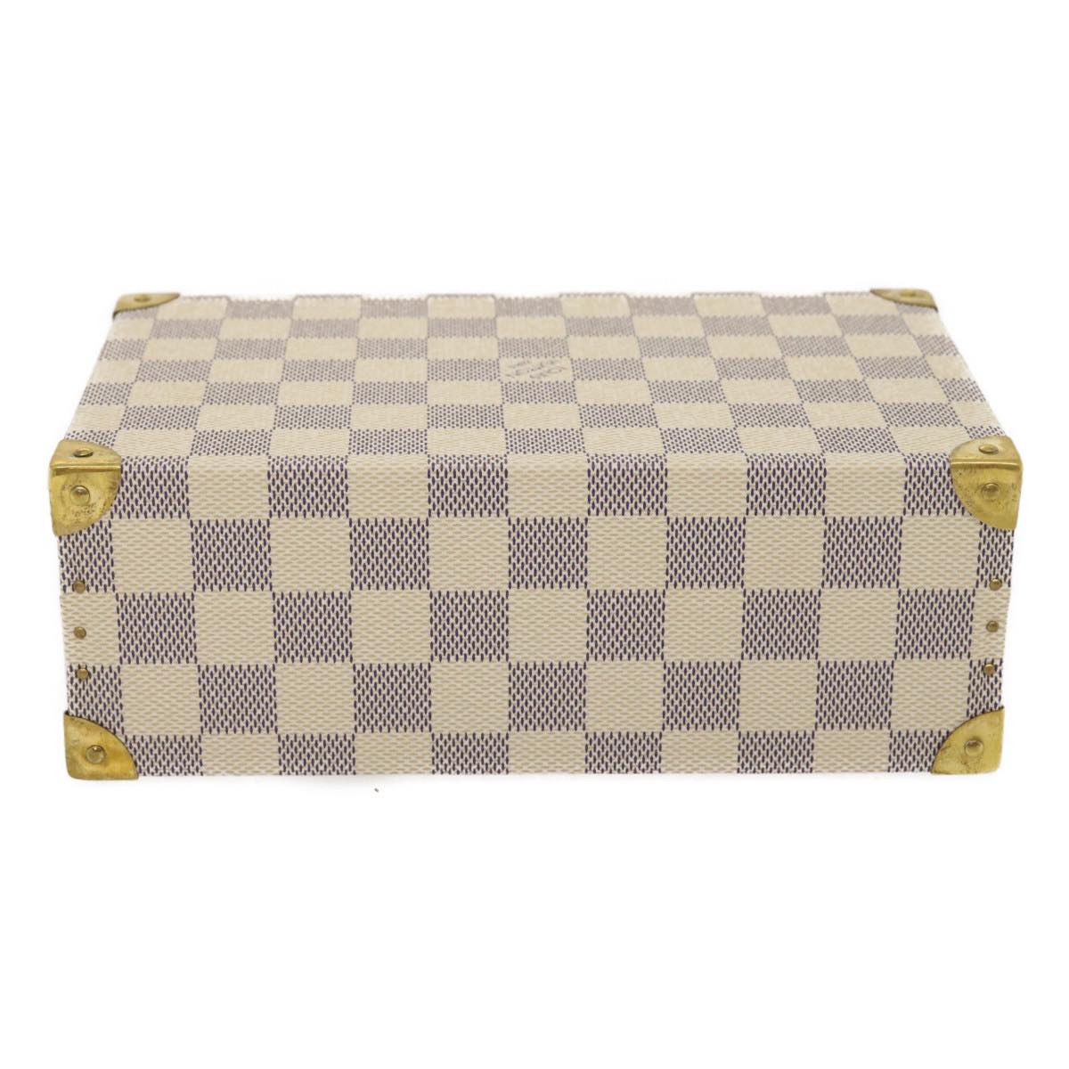 LOUIS VUITTON Damier Azur Coffret Polyvalent Jewelry Box SPO N33618 Auth 29521SV