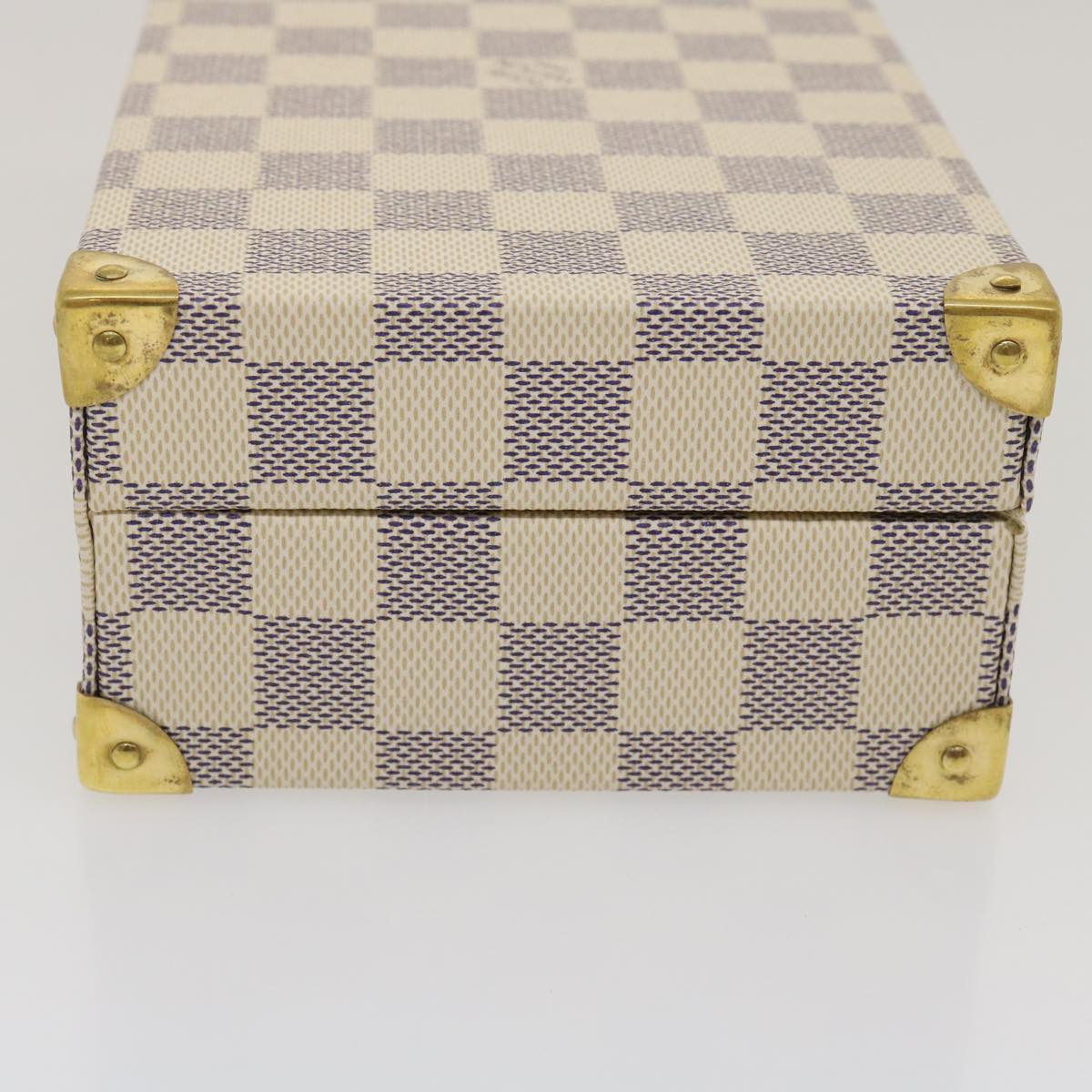 LOUIS VUITTON Damier Azur Coffret Polyvalent Jewelry Box SPO N33618 Auth 29521SV