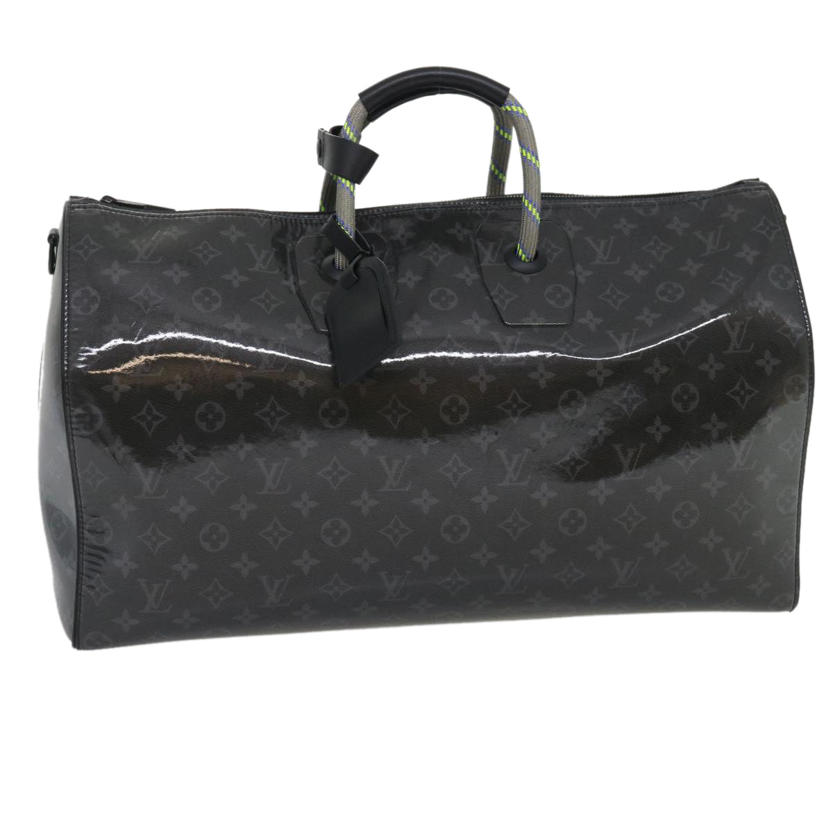 LOUIS VUITTON Eclipse Glaze Keepall Bandouliere 50 Boston Bag M43901 Auth 29548S