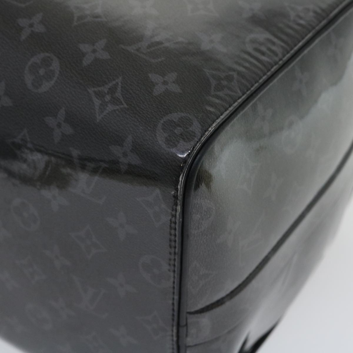 LOUIS VUITTON Eclipse Glaze Keepall Bandouliere 50 Boston Bag M43901 Auth 29548S