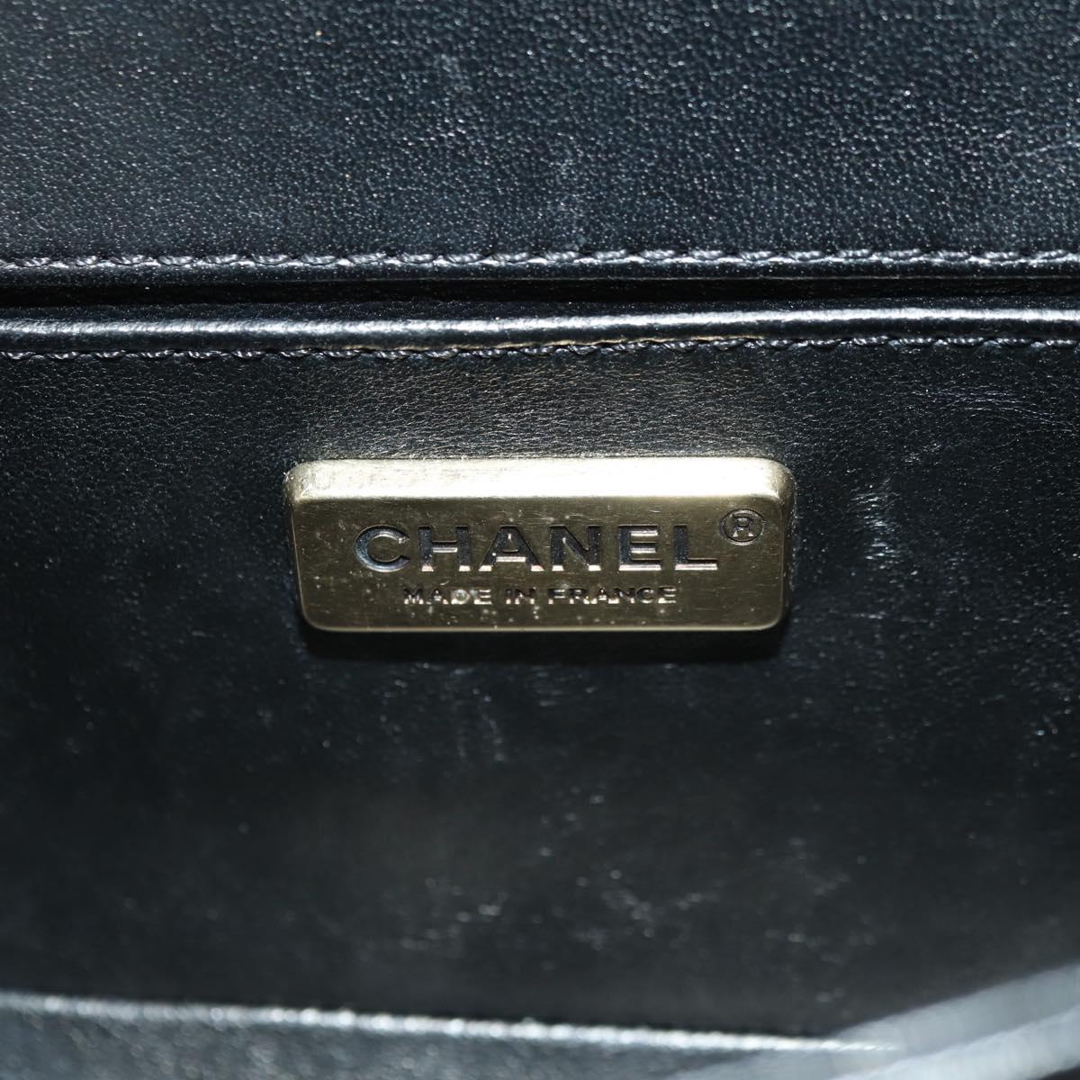 CHANEL Chain Boy Chanel Shoulder Bag Tile Black Multicolor CC Auth 29551A