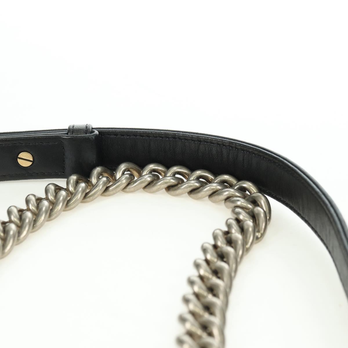 CHANEL Chain Boy Chanel Shoulder Bag Tile Black Multicolor CC Auth 29551A