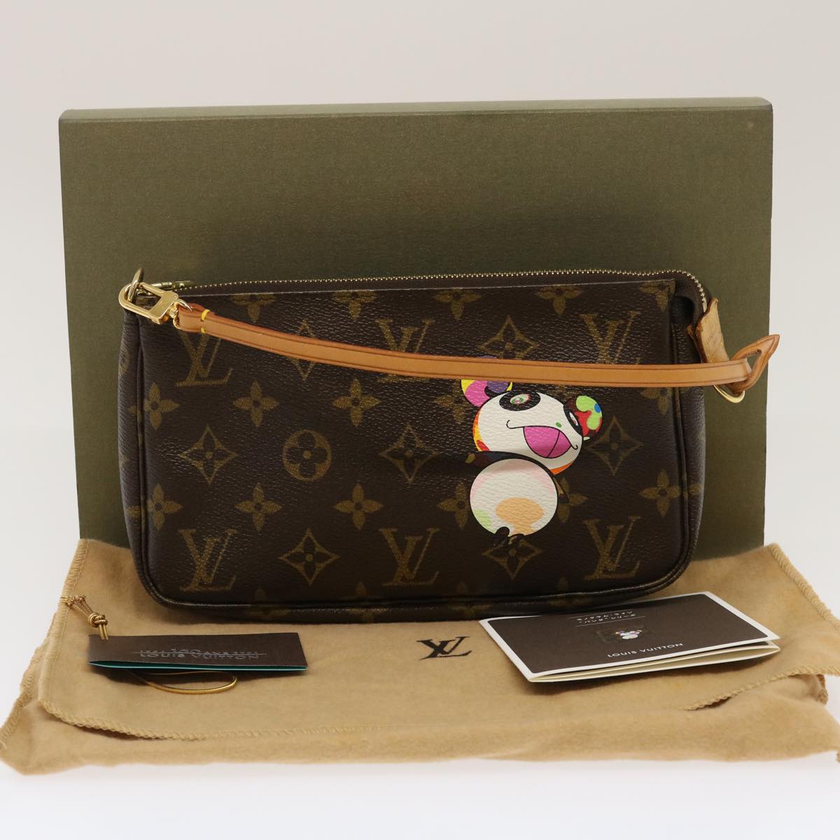 LOUIS VUITTON Monogram Panda Pochette Accessoires Pouch M51981 LV Auth 29555AM