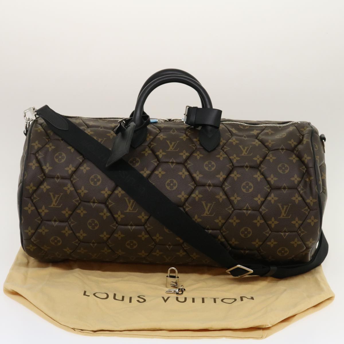 LOUIS VUITTON Monogram Macassar Neo sporty Hexagon Boston Bag M40398 Auth 29557S